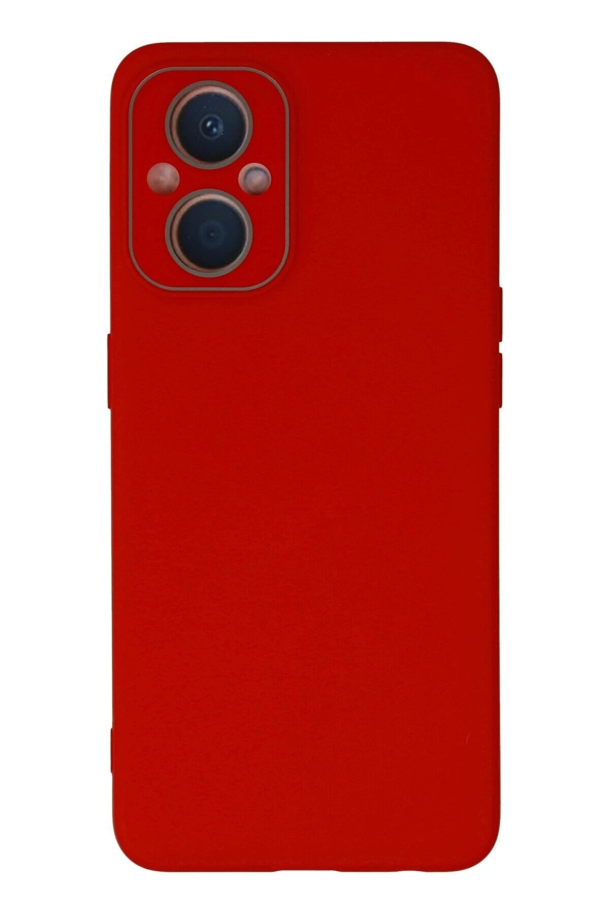 CepteToptan Oppo Reno 7 Lite Kılıf Lansman Glass Kapak - Kırmızı - DROPX3158-3077