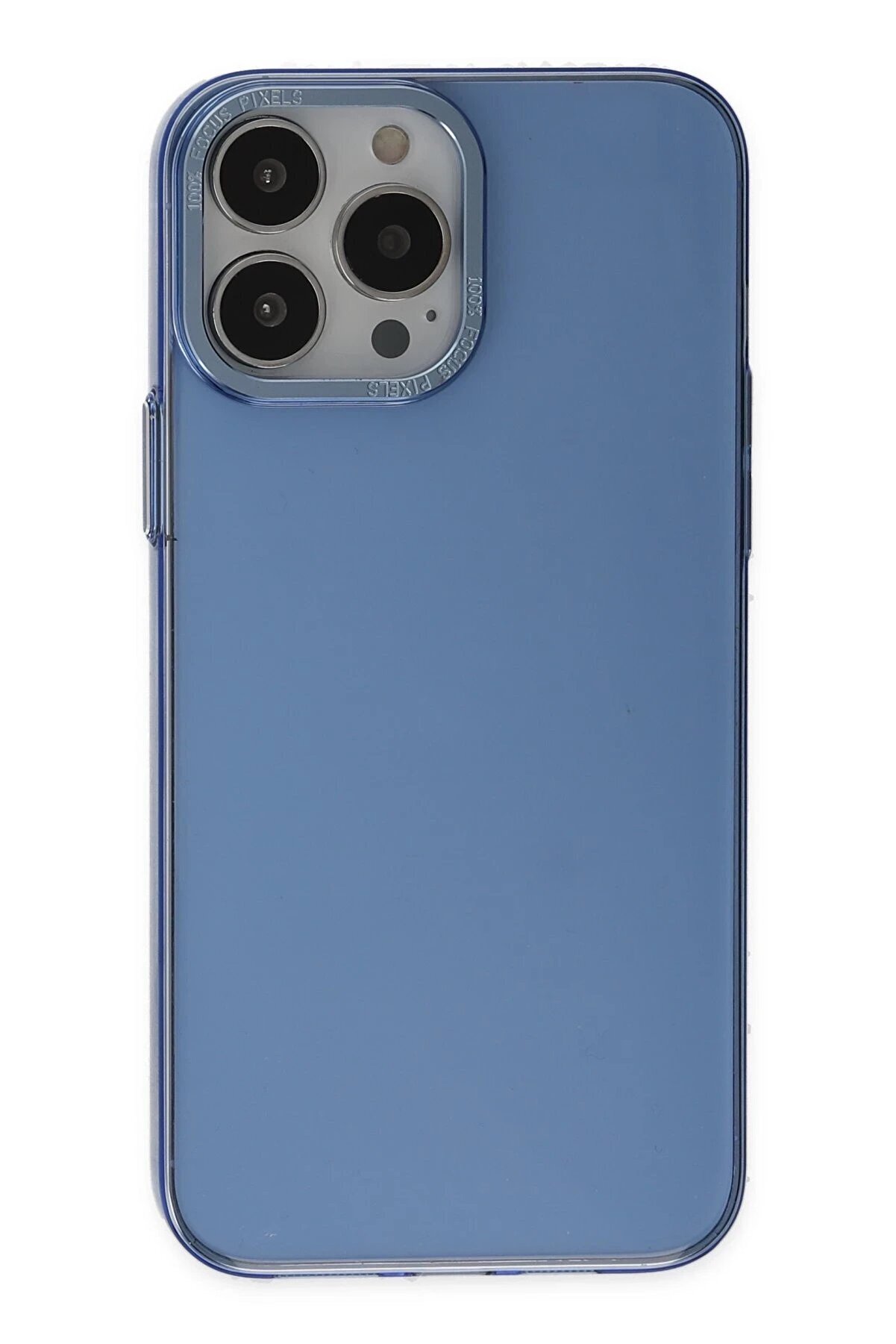 CepteToptan iPhone 13 Pro Kılıf Anka PC Sert Metal Kapak - Mavi - DROPX5160-3506