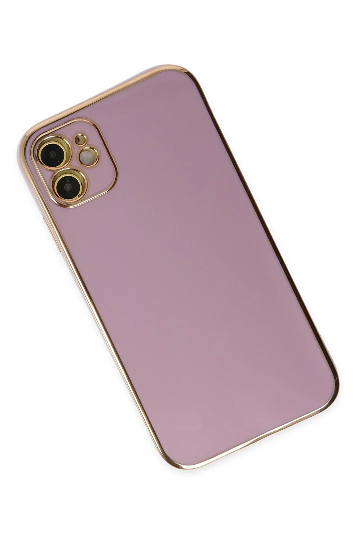 İphone 12 Kılıf Volet Si̇li̇kon - Mor - Dropx5925-9968