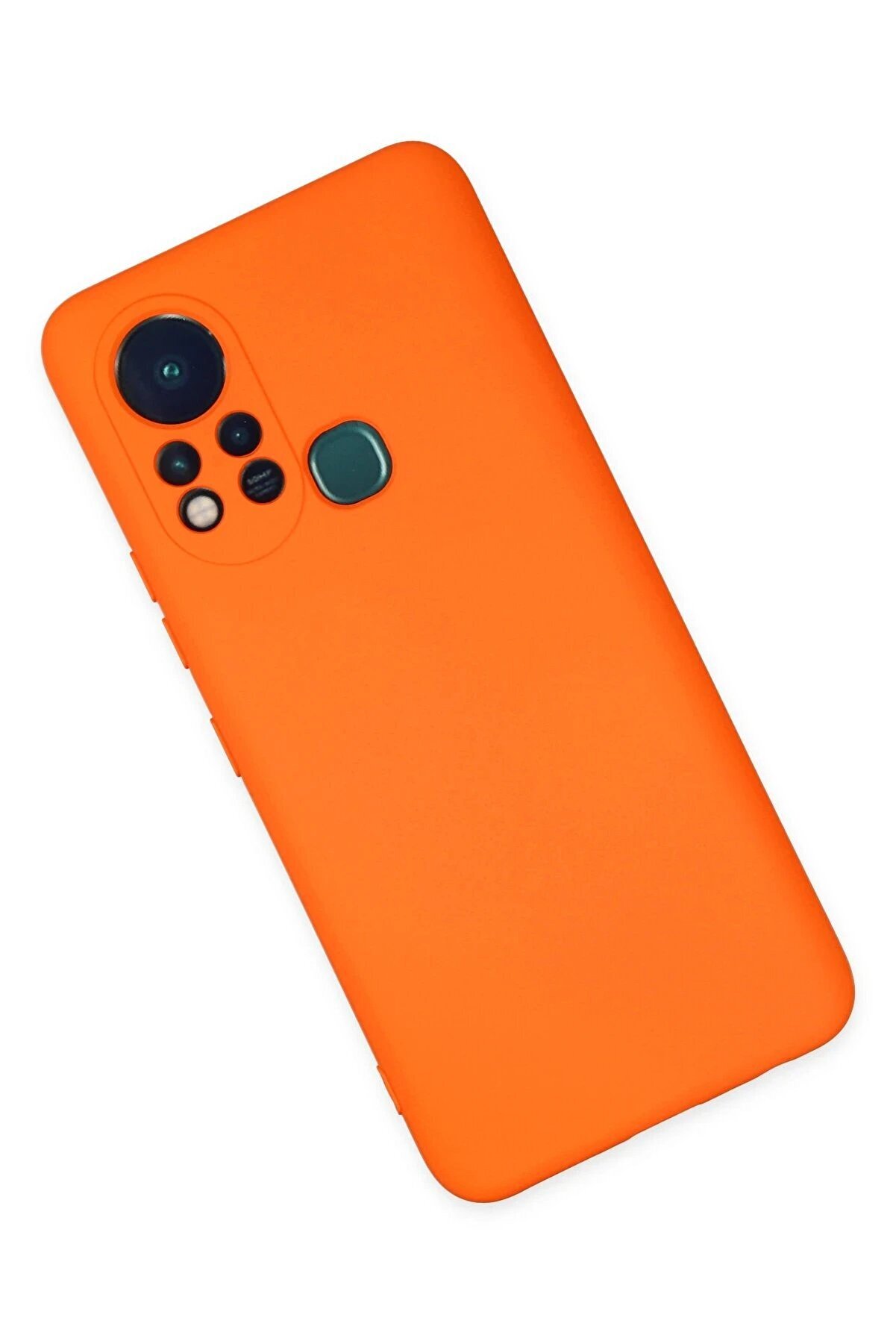 İnfi̇ni̇x Hot 11S Kılıf Nano İçi̇ Kadi̇fe Si̇li̇kon - Turuncu - Dropx6413-6274