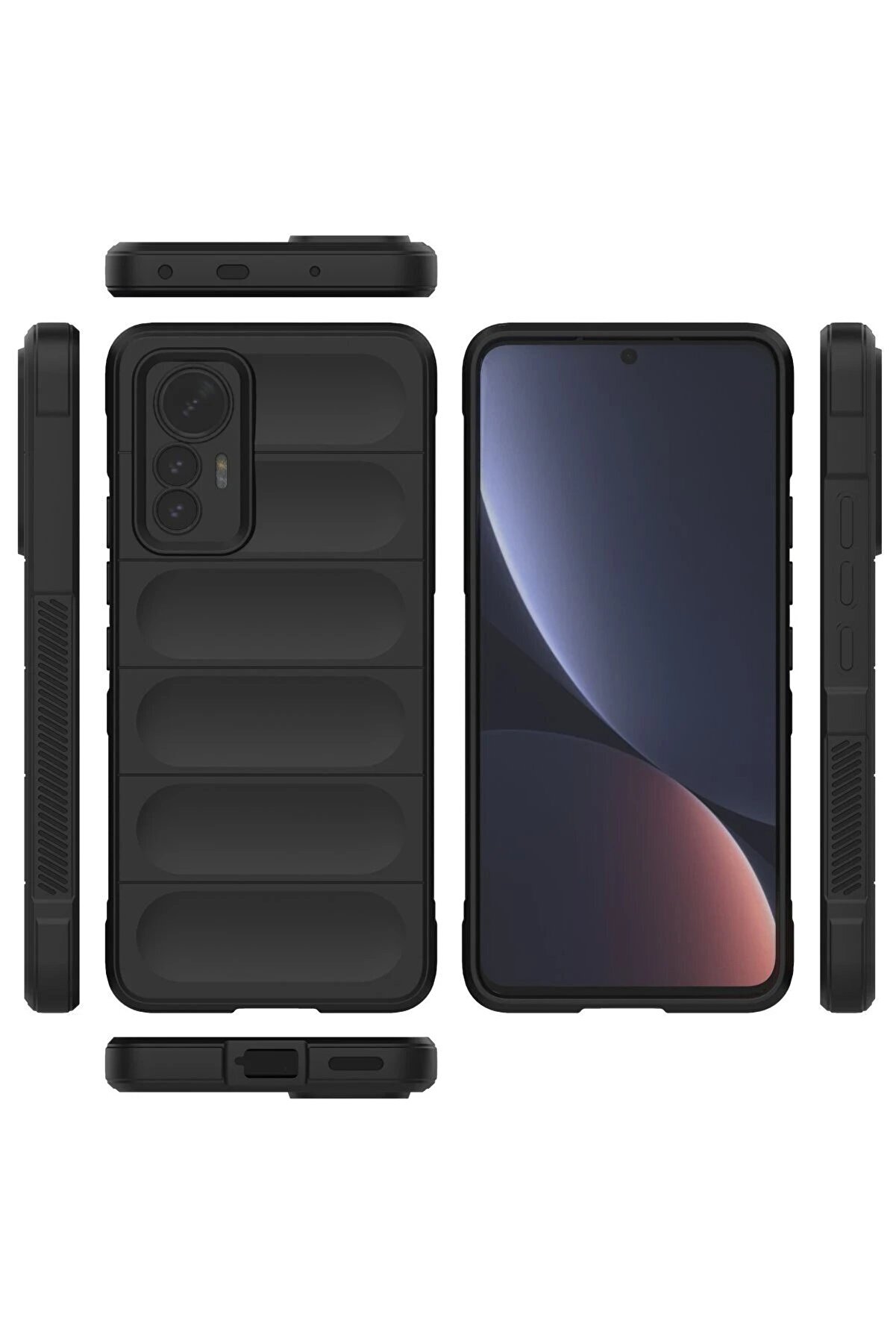 Xi̇aomi̇ Mi̇ 12 Li̇te Kılıf Opti̇mum Si̇li̇kon - Si̇yah - Dropx7774-2806