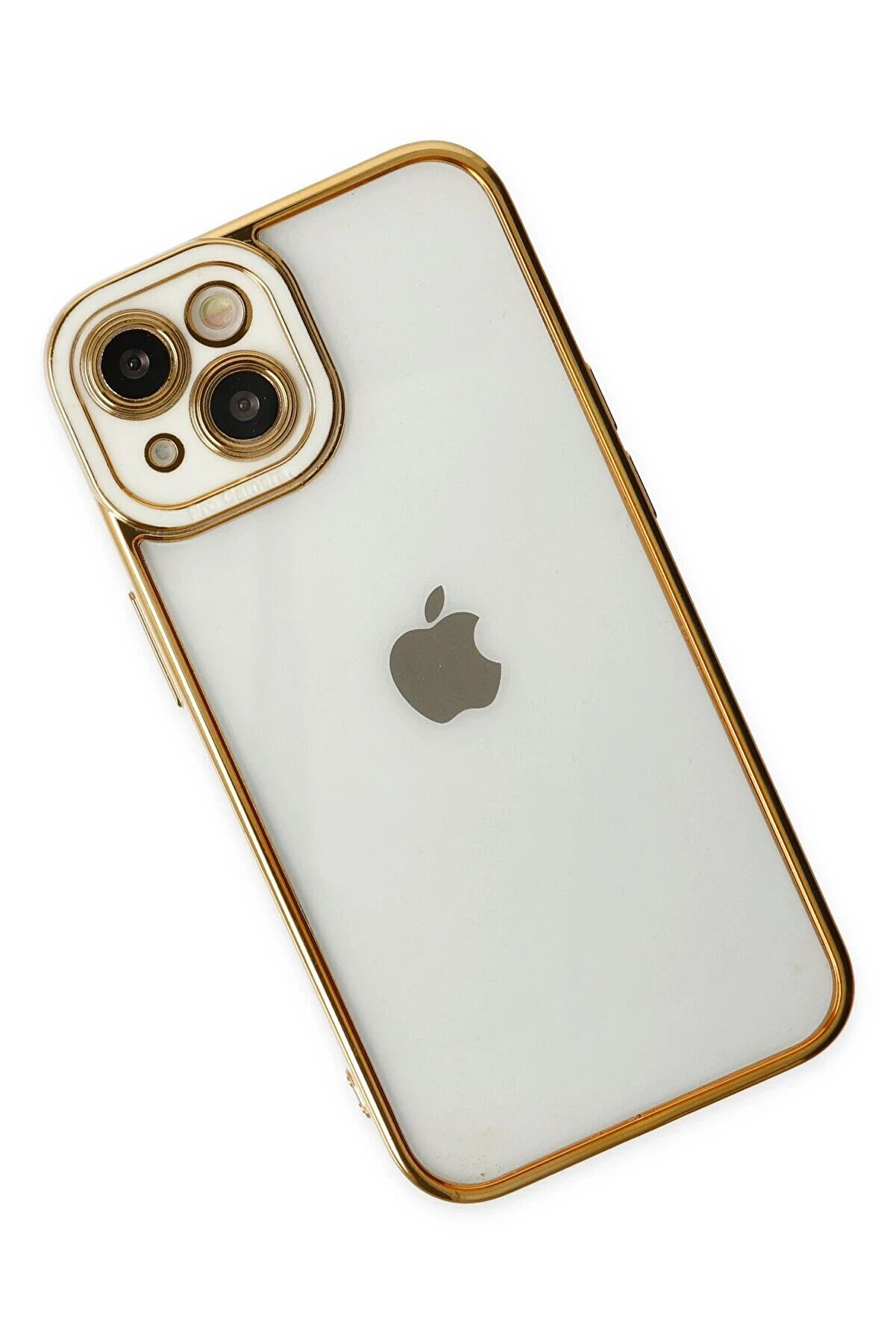 İphone 14 Plus Kılıf Li̇va Lens Si̇li̇kon - Beyaz - Dropx5950-2319