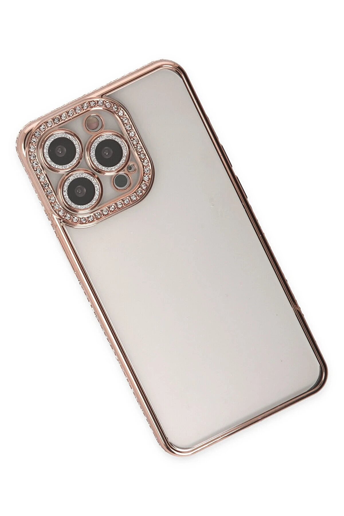 İphone 14 Pro Kılıf Joke Taşlı Si̇li̇kon - Pembe - Dropx7946-5664