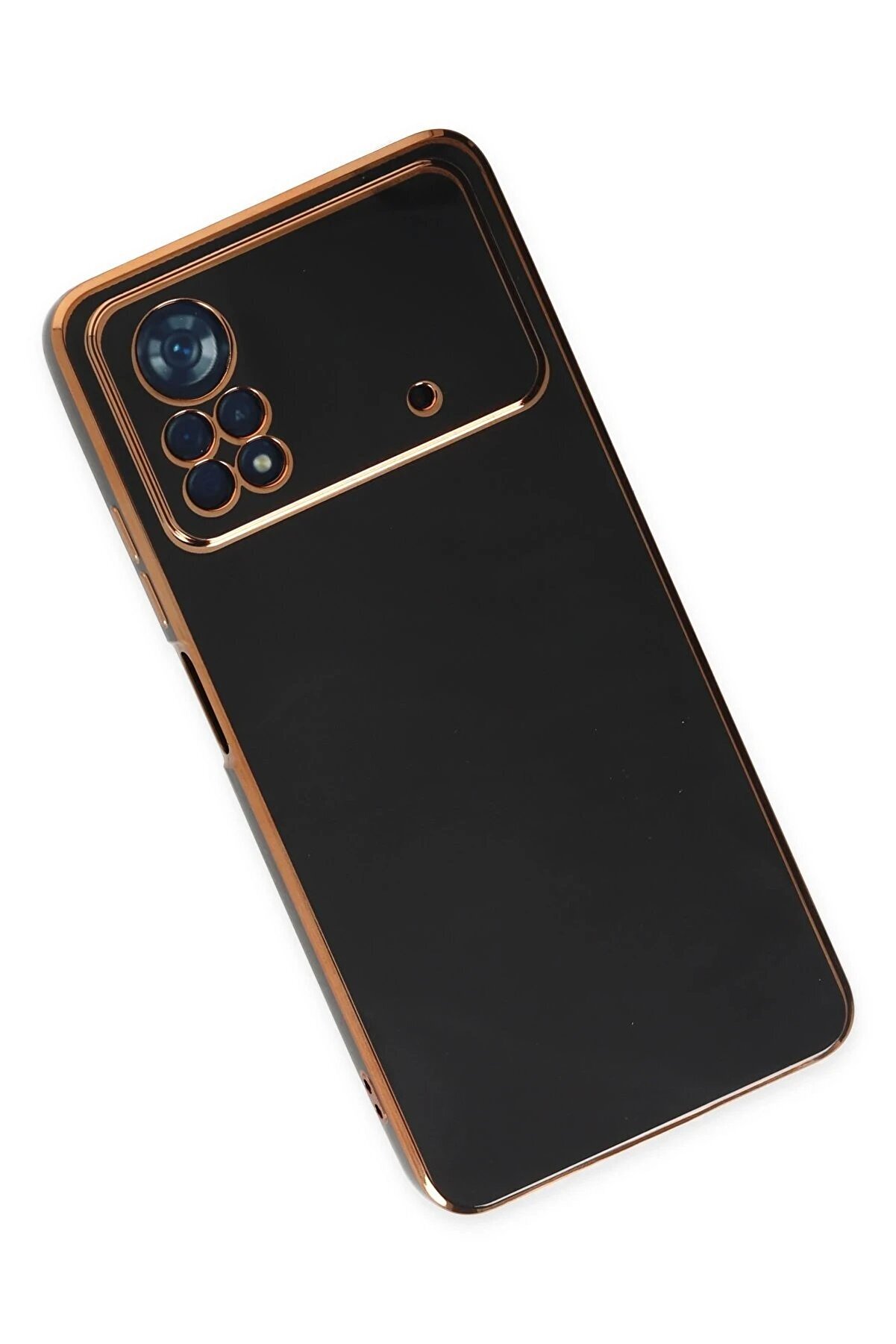 Xi̇aomi̇ Poco X4 Pro 5G Kılıf Volet Si̇li̇kon - Si̇yah - Dropx6185-2041