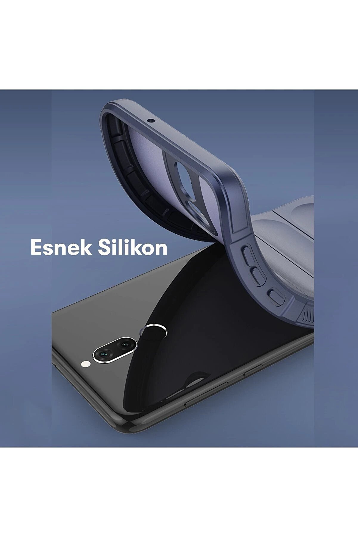 Huawei̇ Mate 10 Li̇te Kılıf Opti̇mum Si̇li̇kon - Si̇yah - Dropx6679-1062