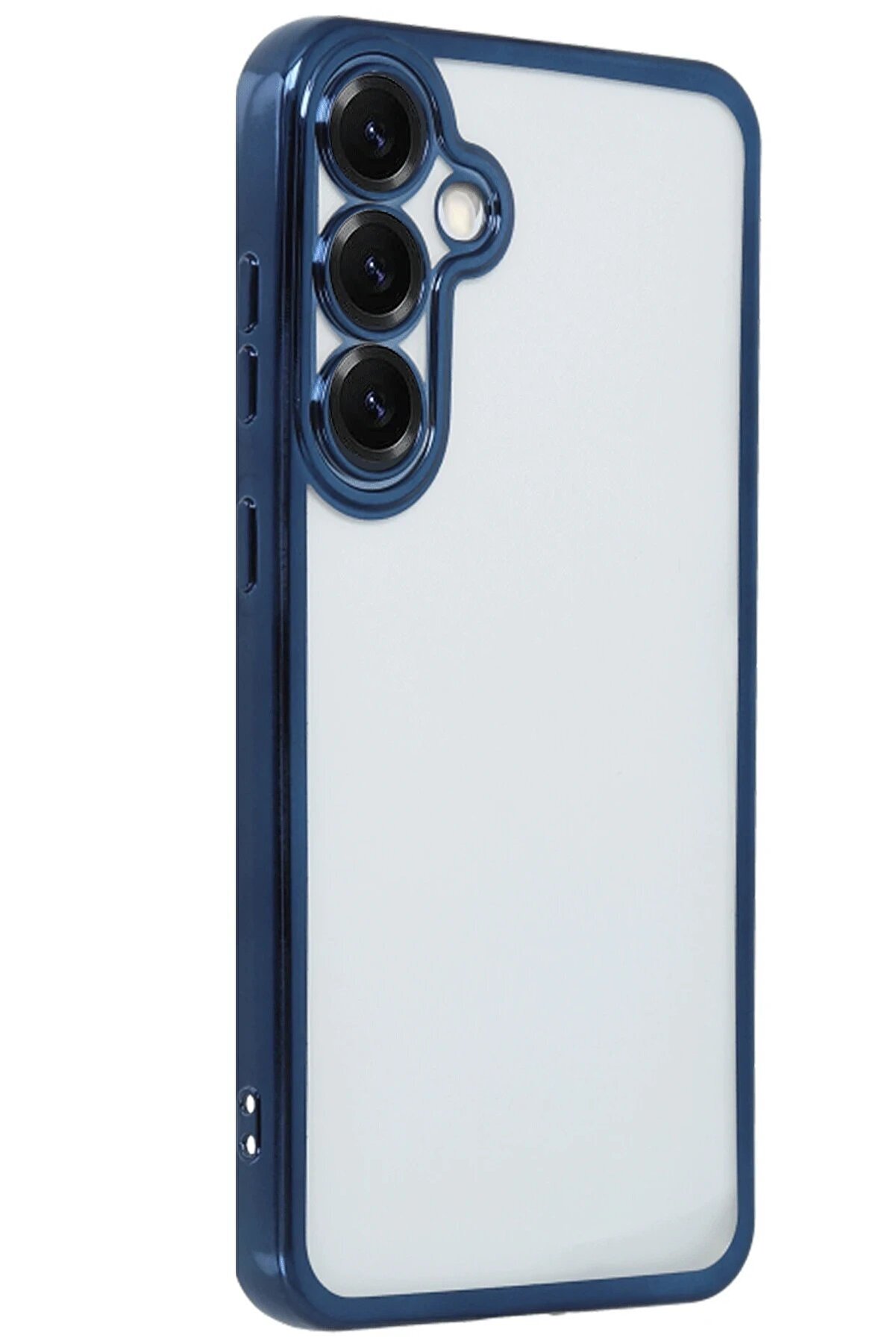 CepteToptan Samsung Galaxy S25 Plus Kılıf Lensli Silikon - Lacivert - DROPX7823-1571