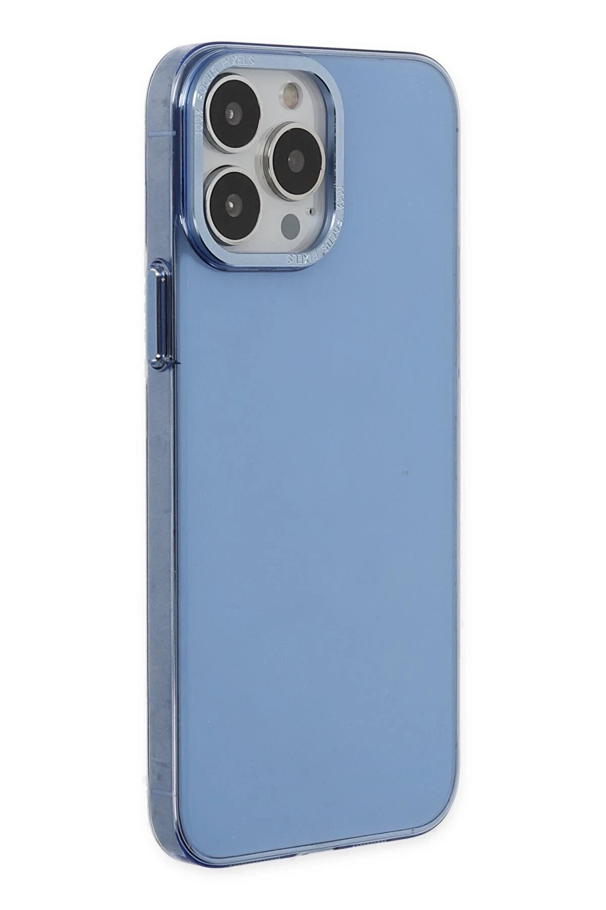 İphone 13 Pro Kılıf Anka Pc Sert Metal Kapak - Mavi̇ - Dropx5160-3506