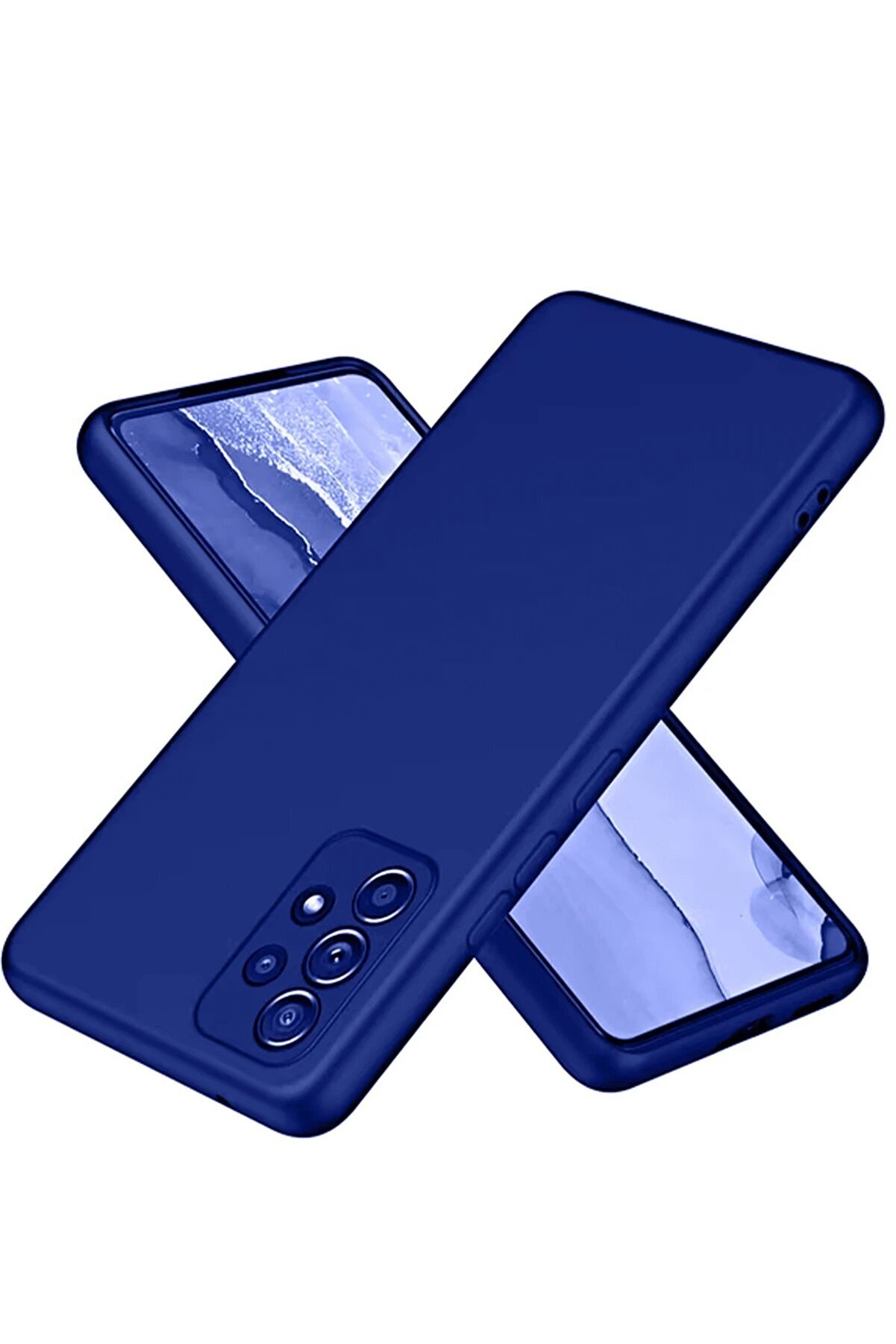 CepteToptan Samsung Galaxy A32 Kılıf First Silikon - Lacivert - DROPX9708-2746