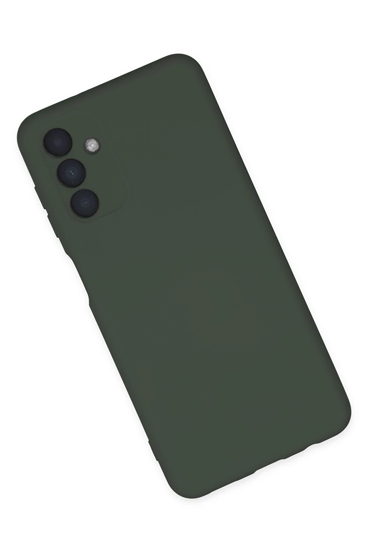 Samsung Galaxy A04S Kılıf Nano İçi̇ Kadi̇fe Si̇li̇kon - Koyu Yeşi̇l - Dropx1631-4883