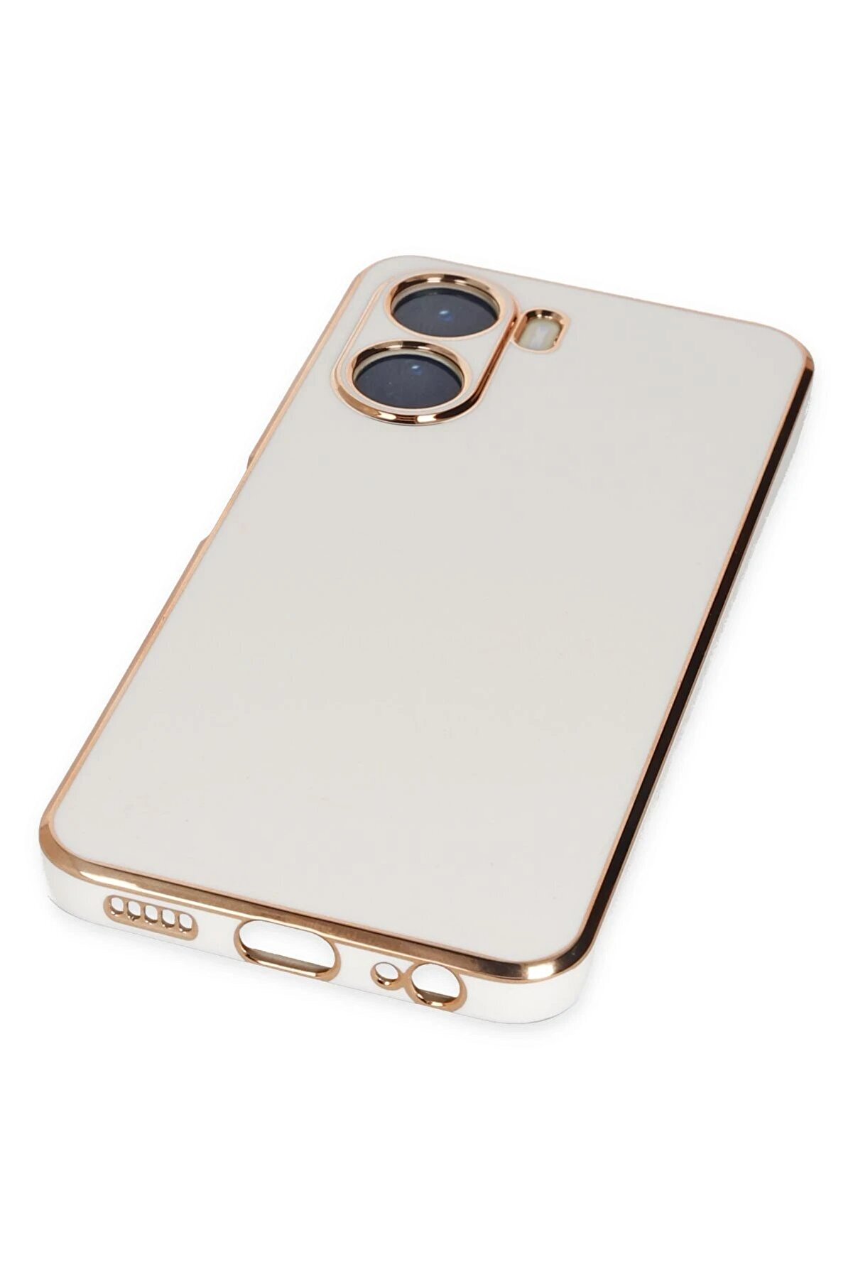 Vi̇vo Y16 Kılıf Volet Si̇li̇kon - Beyaz - Dropx7733-5555