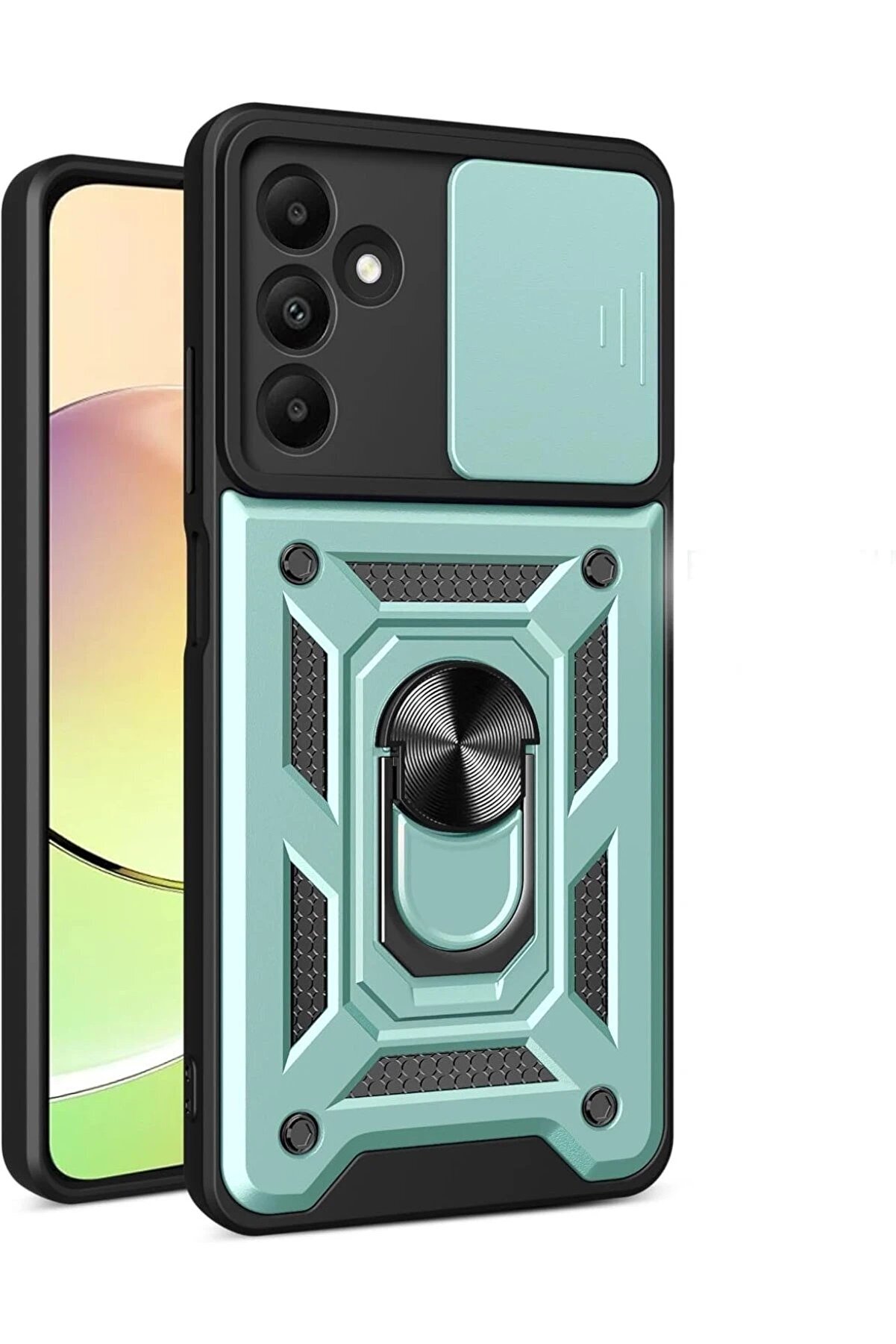 CepteToptan Samsung Galaxy M15 Kılıf Pars Lens Y&uuml;z&uuml;kl&uuml; Silikon - Yeşil - DROPX3701-9381