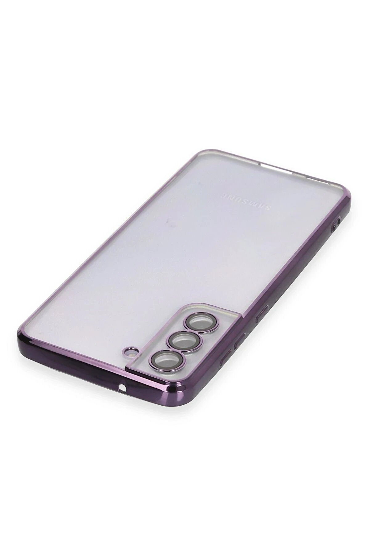 Samsung Galaxy S21 Fe Kılıf Lensli̇ Si̇li̇kon - Mor - Dropx5615-9974
