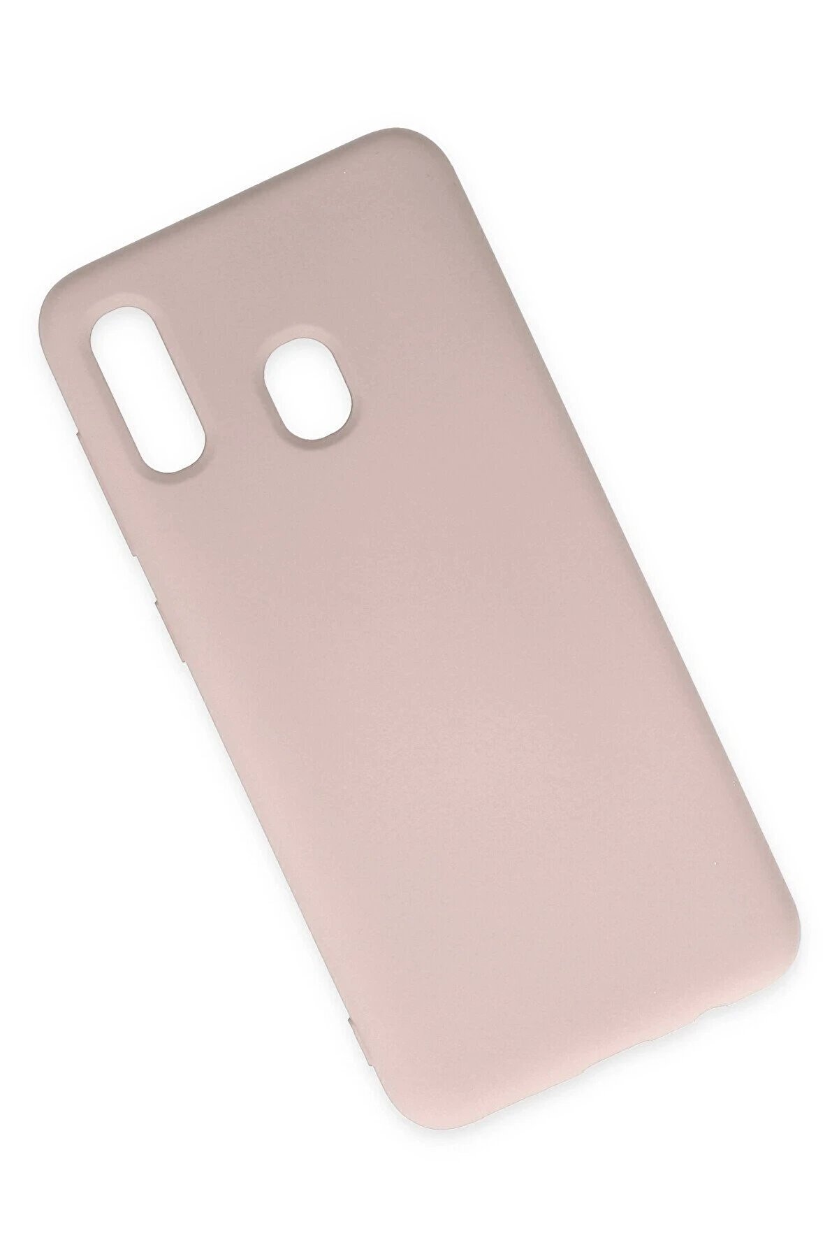 Samsung Galaxy A20 Kılıf Nano İçi̇ Kadi̇fe Si̇li̇kon - Pudra - Dropx6958-9051