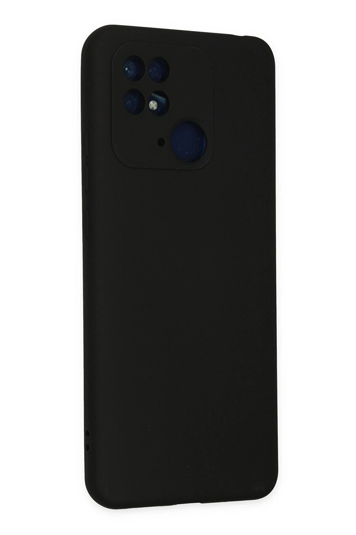 Xi̇aomi̇ Redmi̇ 10C Kılıf Nano İçi̇ Kadi̇fe Si̇li̇kon - Si̇yah - Dropx8618-1967