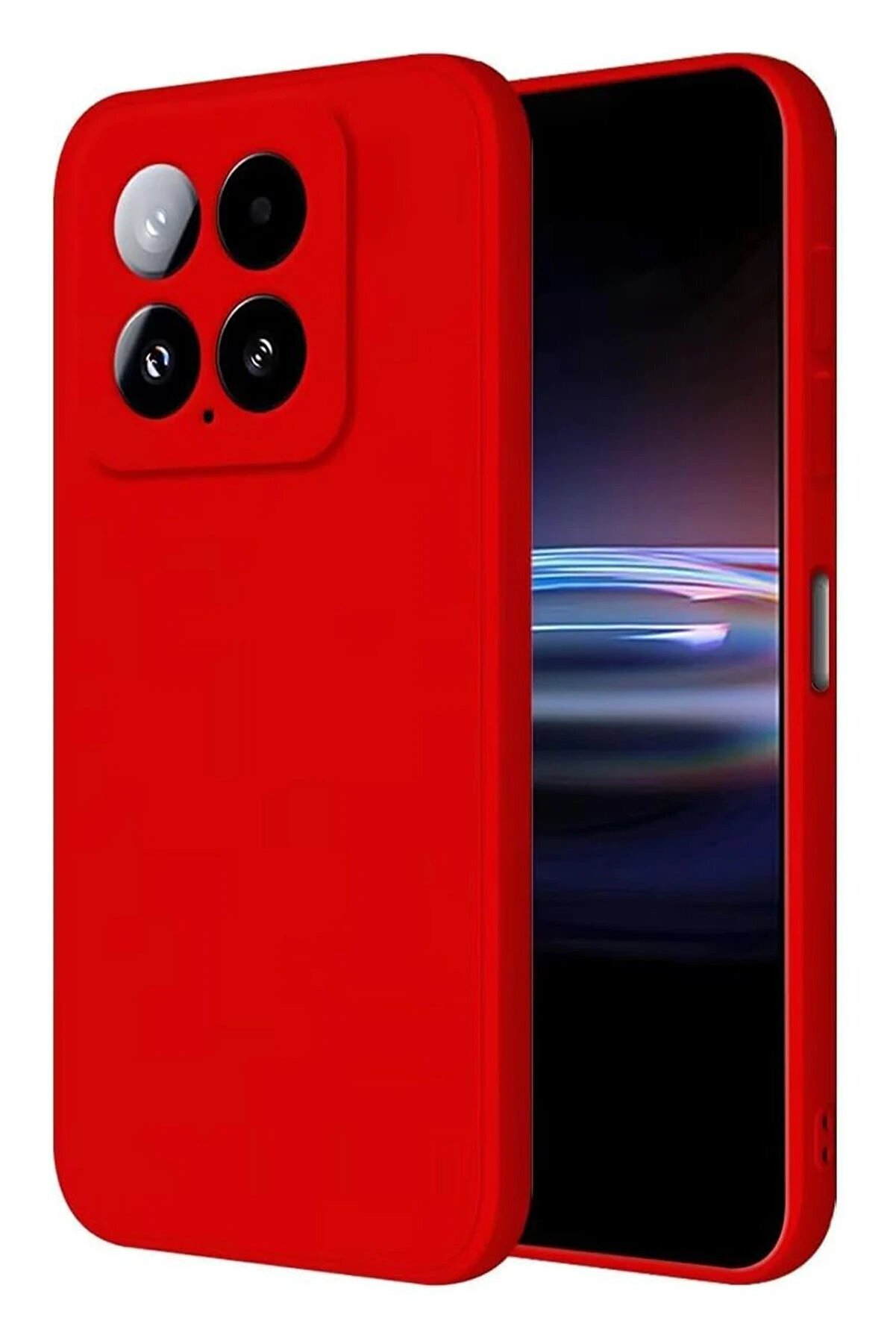 CepteToptan Xiaomi Mi 14T Pro Kılıf Nano içi Kadife Silikon - Kırmızı - DROPX6354-2416