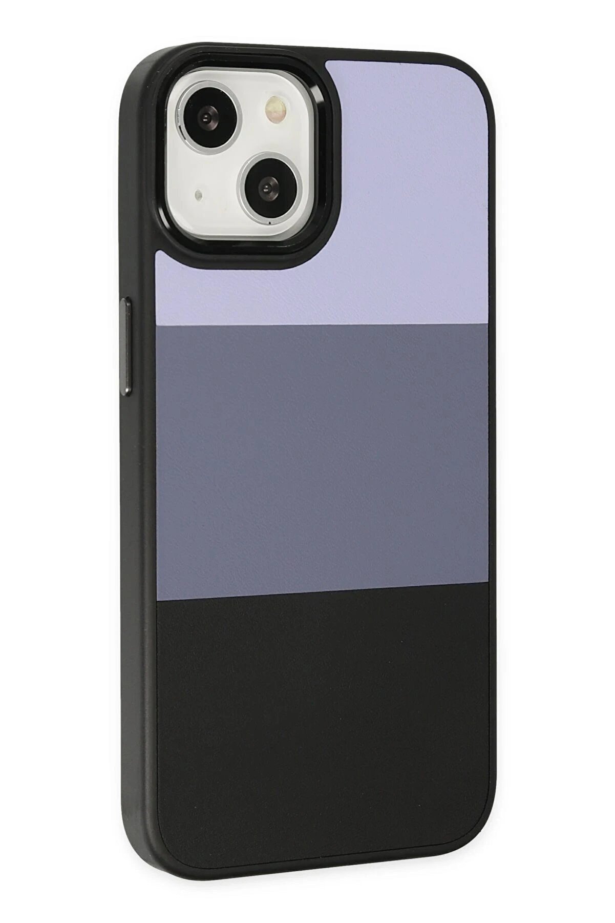 İphone 14 Plus Kılıf Ki̇ng Kapak - Li̇la-Si̇yah - Dropx4305-6182