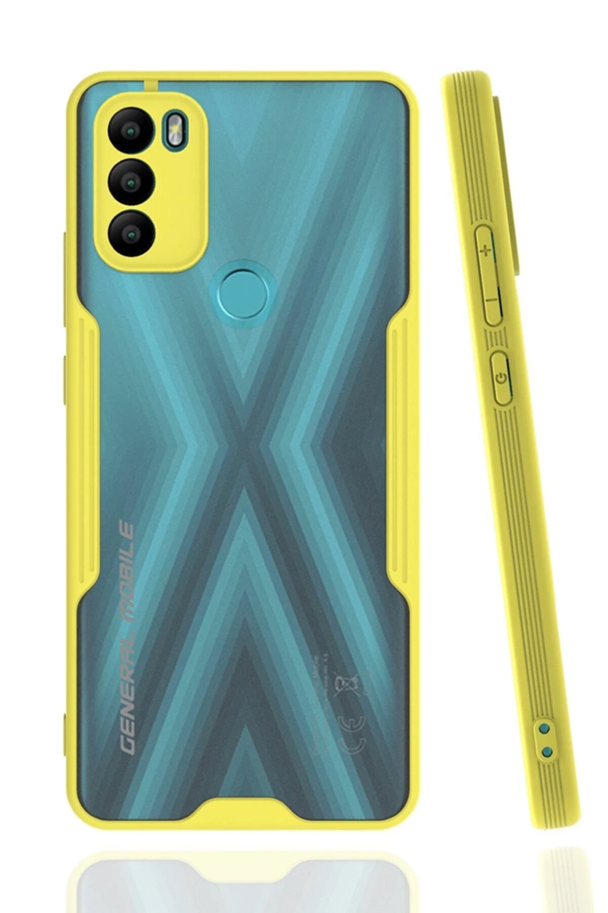 CepteToptan General Mobile GM 21 Plus Kılıf Platin Silikon - Sarı - DROPX5677-8744