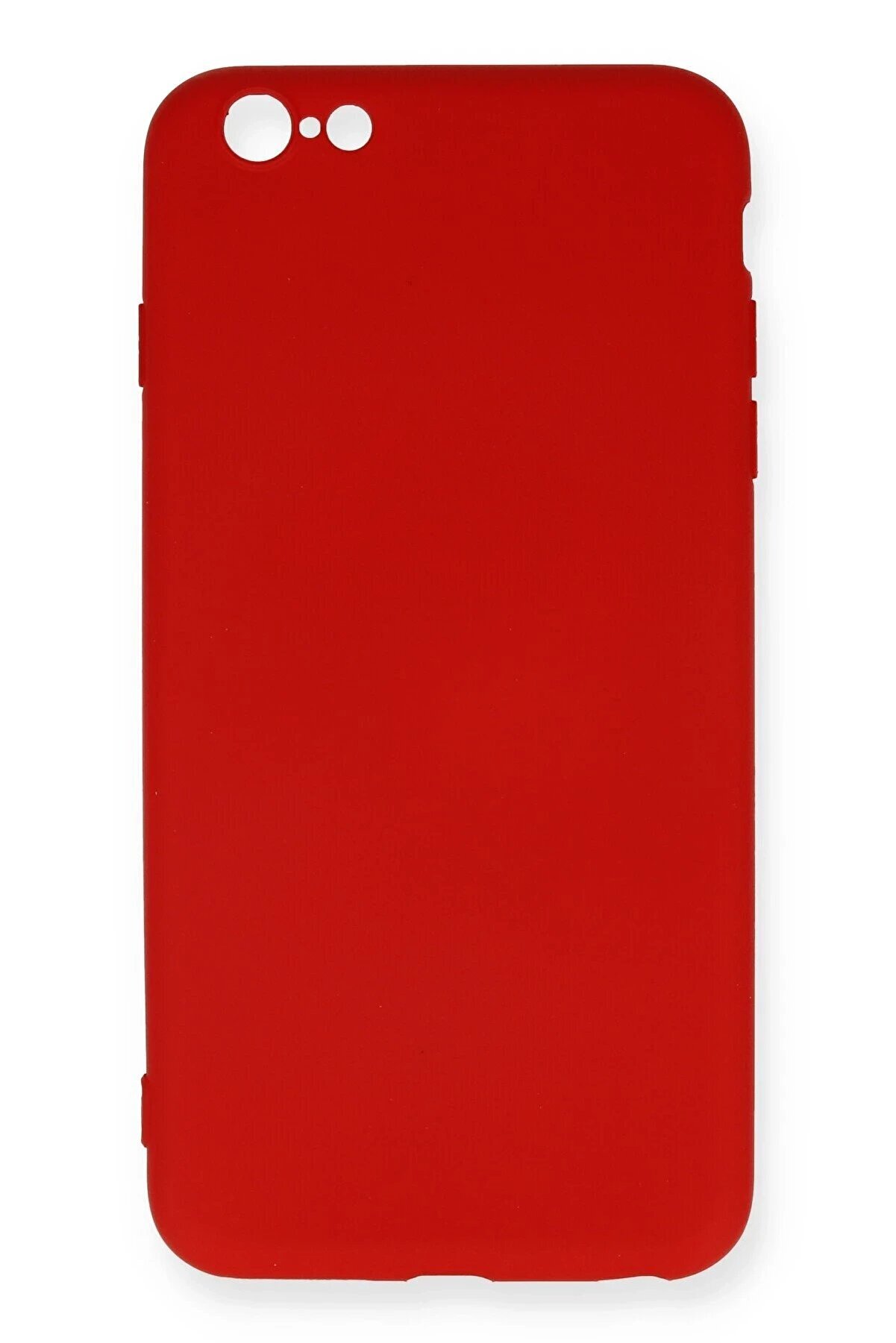 CepteToptan iPhone 6 Plus Kılıf Nano i&ccedil;i Kadife Silikon - Kırmızı - DROPX3258-1331