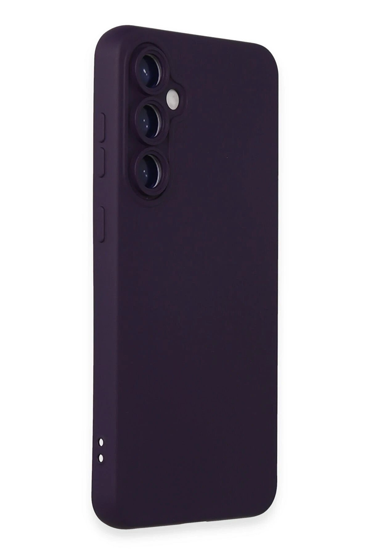 Samsung Galaxy S24 Kılıf Nano İçi̇ Kadi̇fe Si̇li̇kon - Mor - Dropx4029-2748