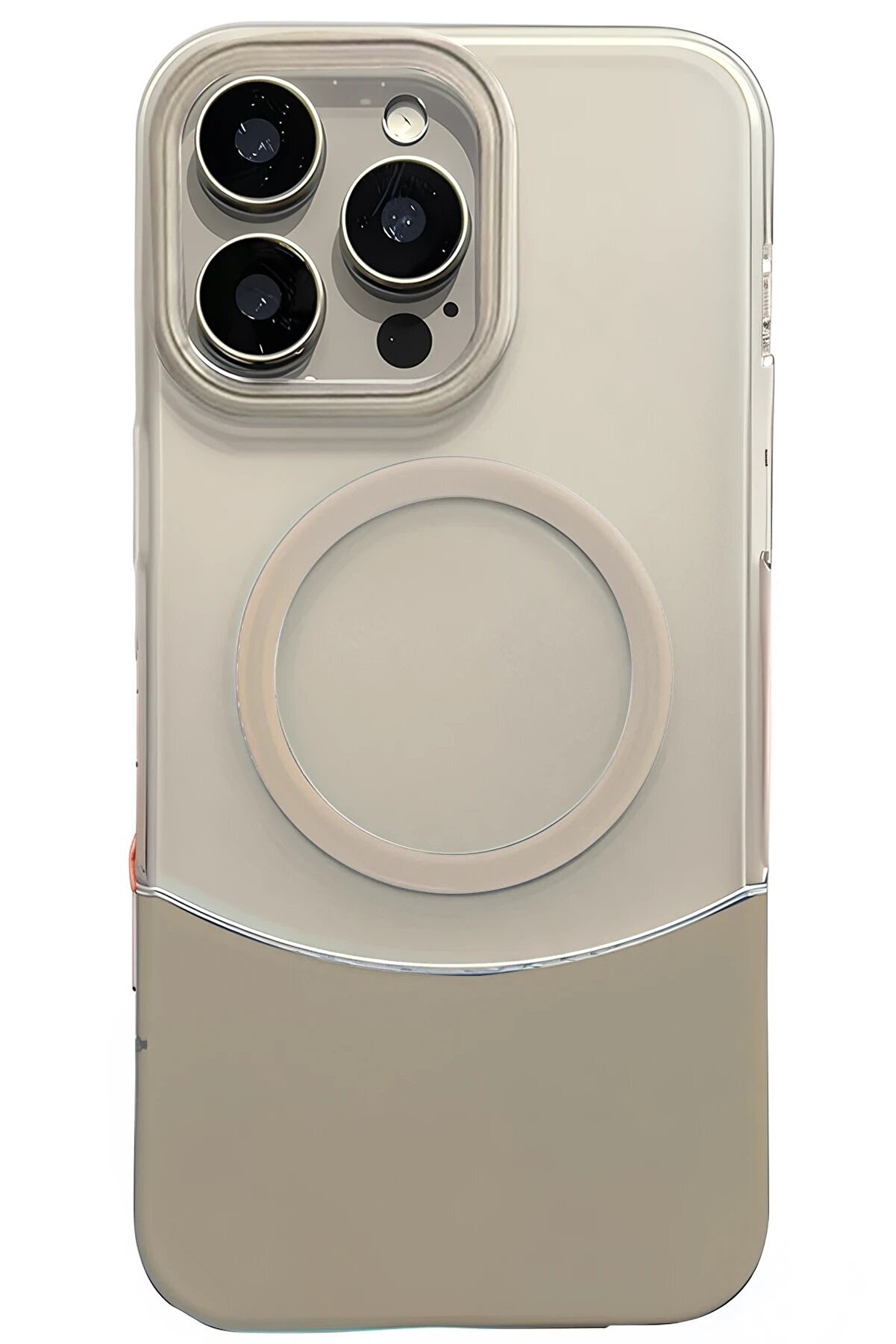 CepteToptan Apple iPhone 14 Pro Max Velar Magsafe Kapak - Natural Grey - DROPX2041-2747