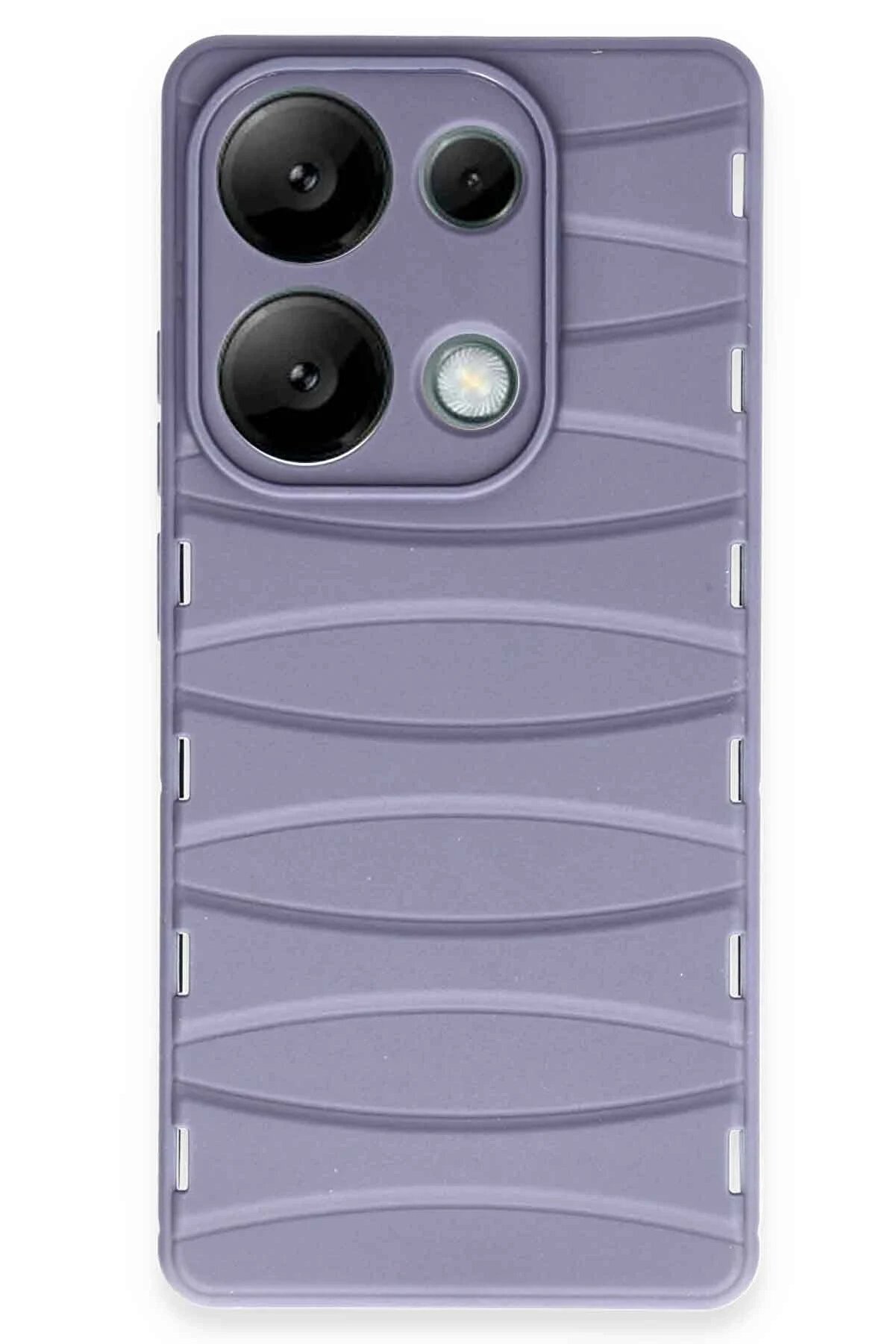 CepteToptan Xiaomi Redmi Note 13 Pro 4G Kılıf Bibercas Silikon Kapak - Lila - DROPX5349-9611