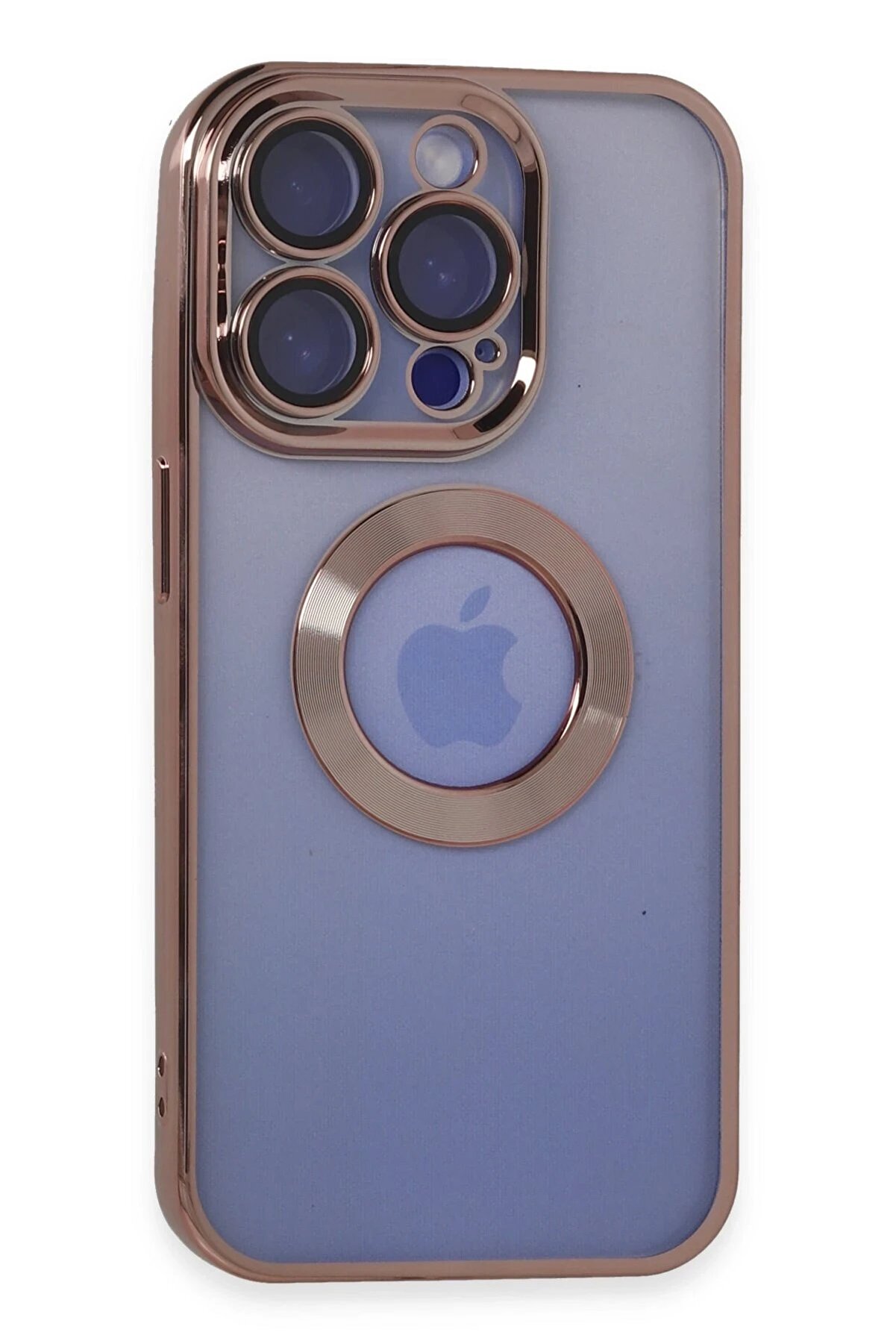 CepteToptan iPhone 15 Pro Max Kılıf Slot Silikon - Rose Gold - DROPX8898-6740