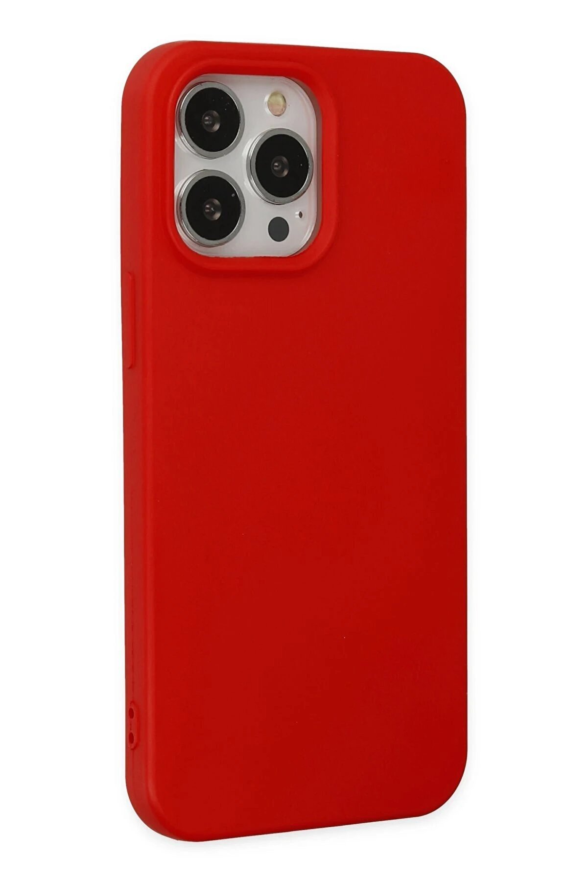 İphone 14 Pro Kılıf Nano İçi̇ Kadi̇fe Si̇li̇kon - Kırmızı - Dropx9806-1667