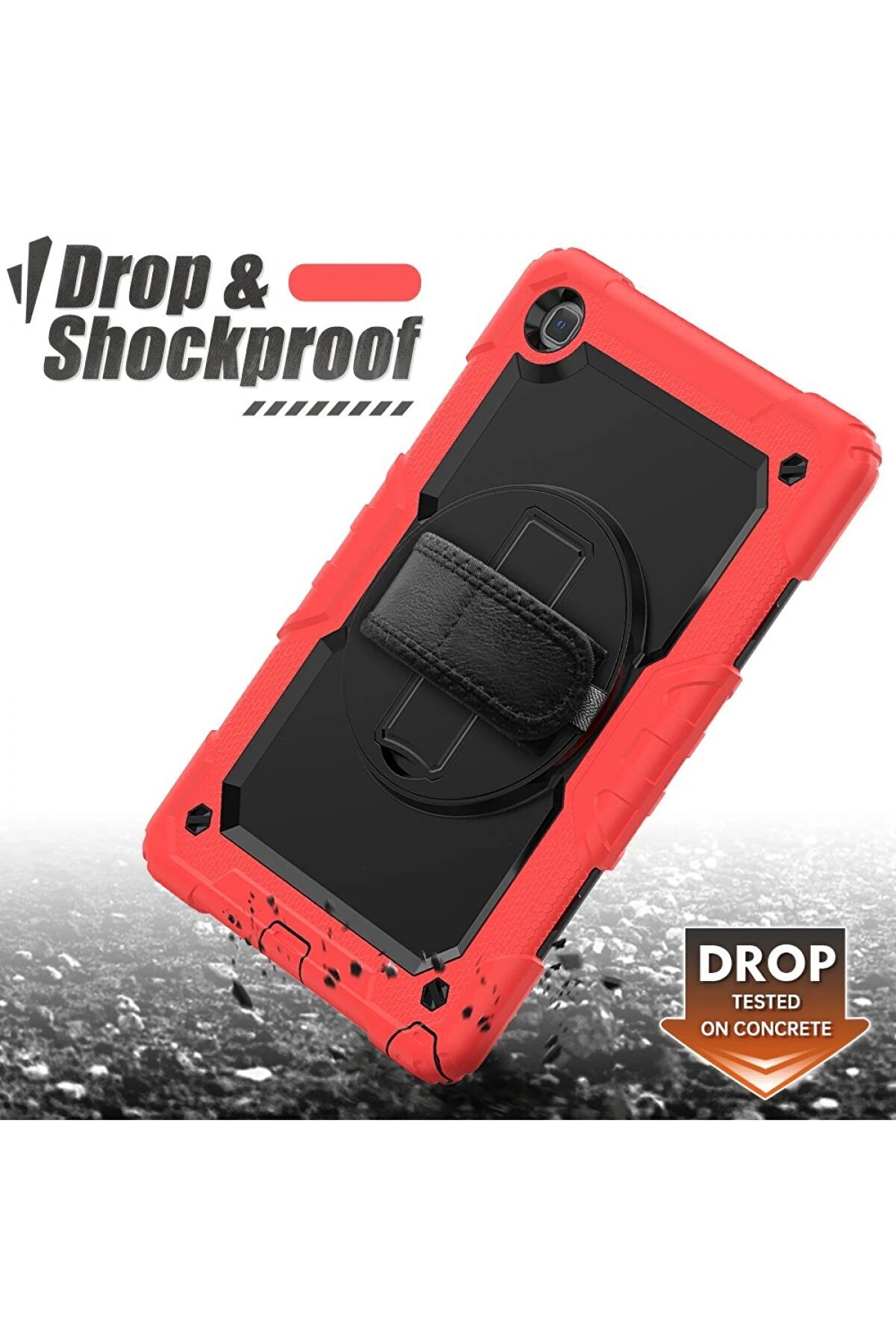 Samsung Galaxy Tab A7 10.4 Kılıf Pars Tablet Kapak - Kırmızı - Dropx9578-3955