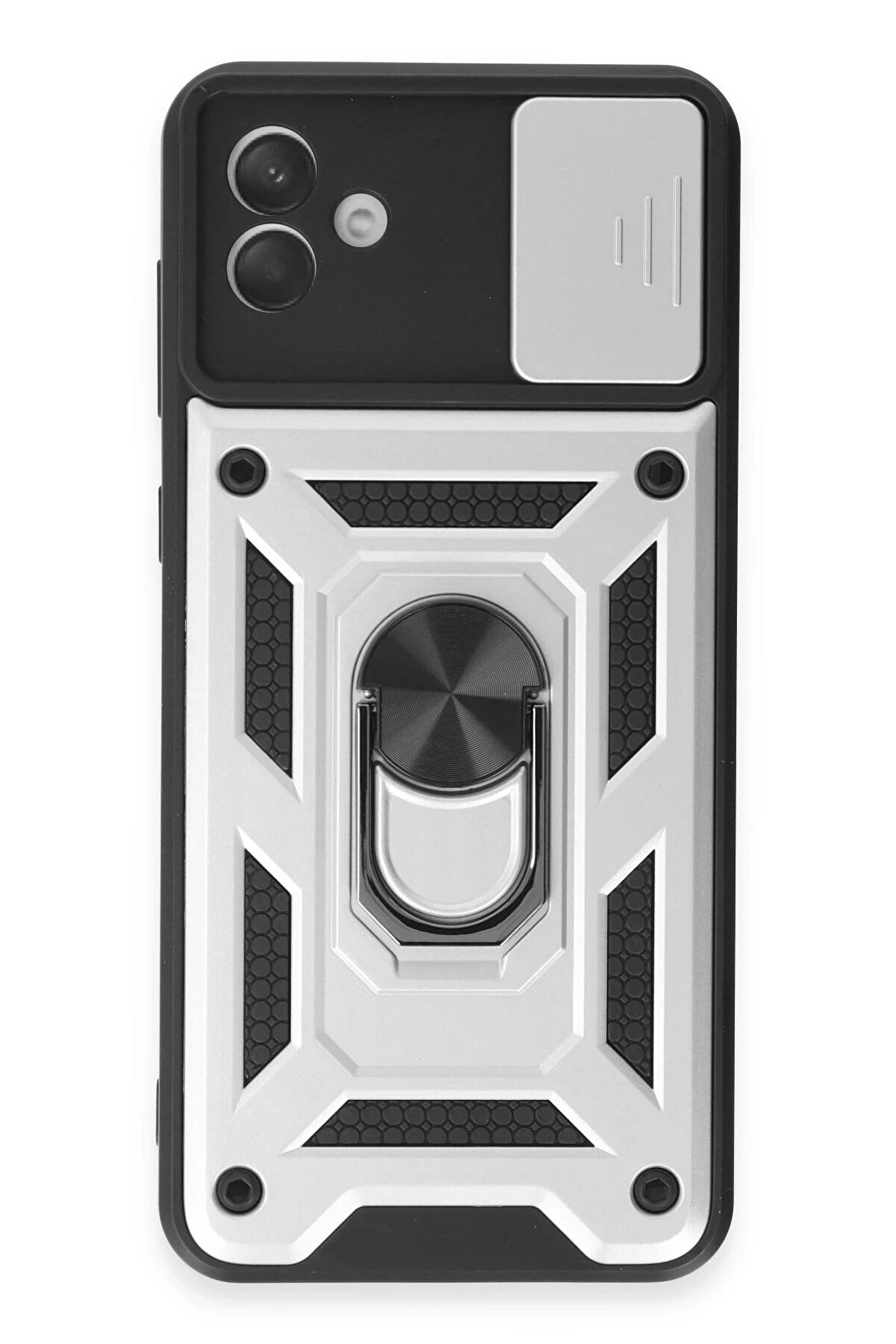 CepteToptan Samsung Galaxy A04E Kılıf Pars Lens Y&uuml;z&uuml;kl&uuml; Silikon - G&uuml;m&uuml;ş - DROPX5700-2134