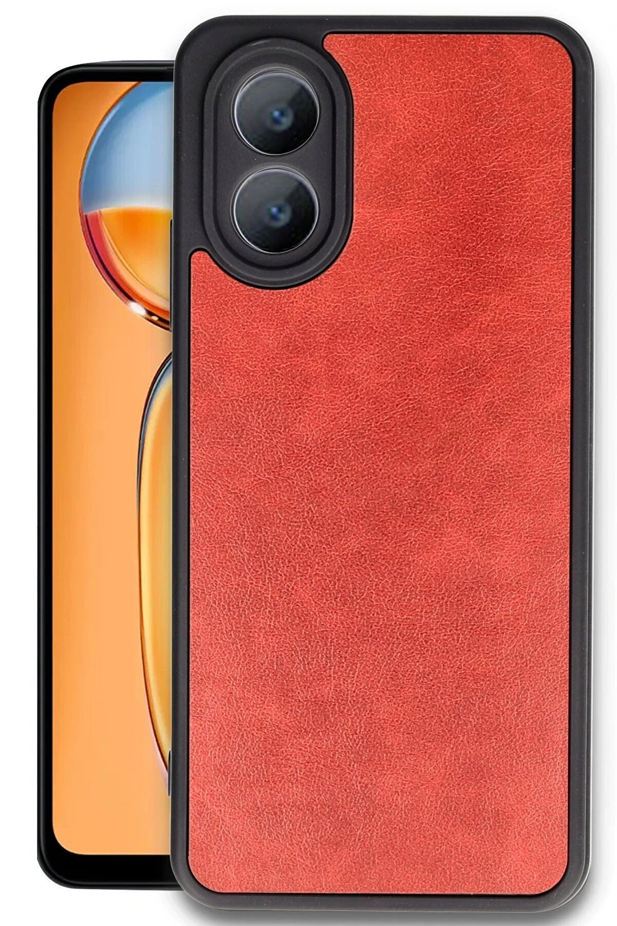 CepteToptan Oppo A38 Kılıf Aras Deri Kapak - Kırmızı - DROPX8199-2968