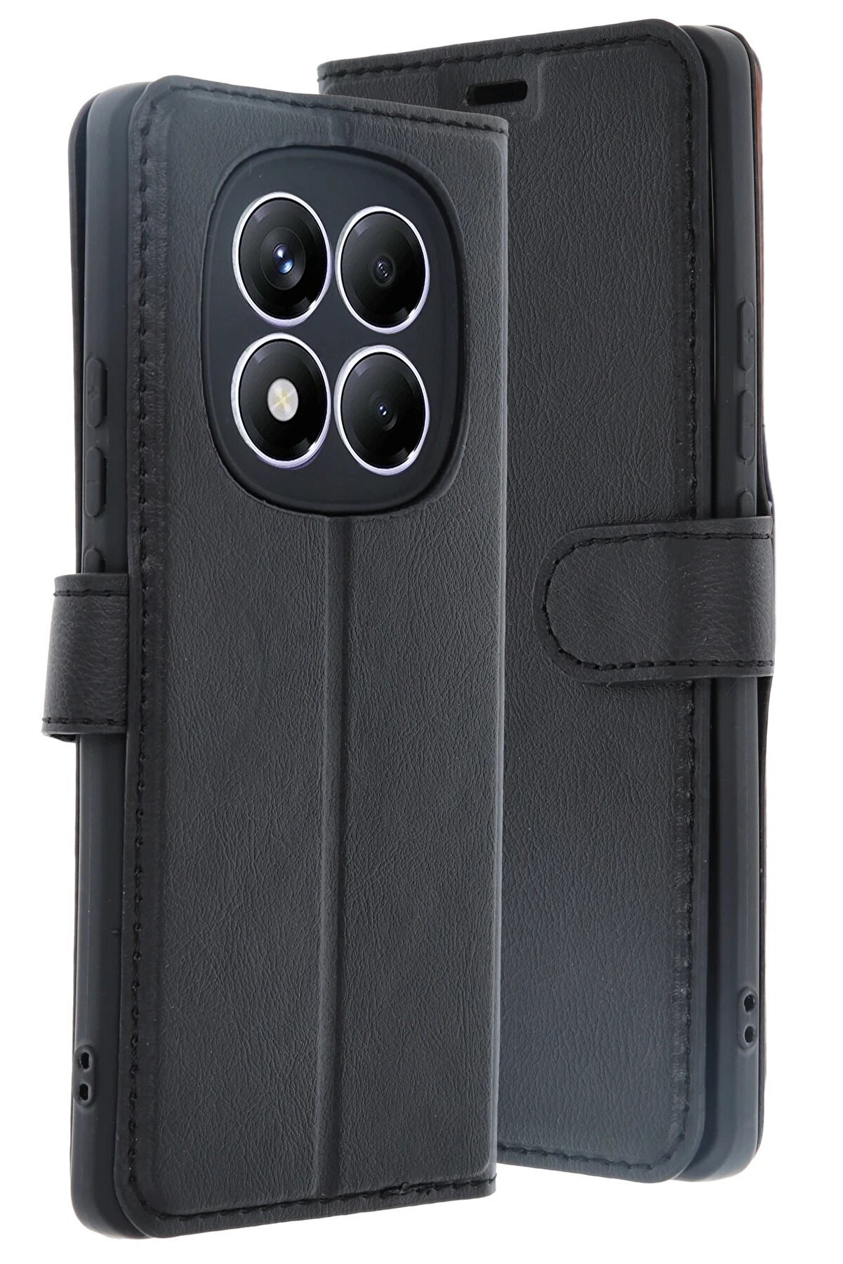 CepteToptan Xiaomi Redmi Note 14 Pro 4G Kılıf Trend S Plus Kapaklı Kılıf - Siyah - DROPX8512-8185