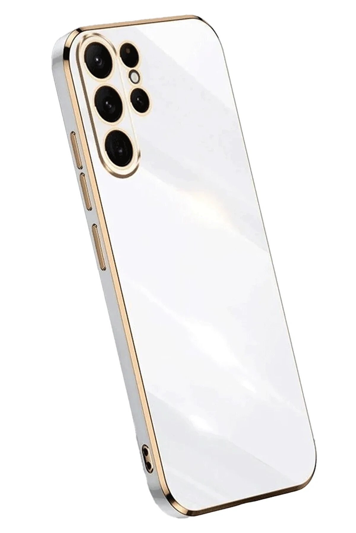 CepteToptan Samsung Galaxy S24 Ultra Kılıf Volet Silikon - Beyaz - DROPX1415-7869