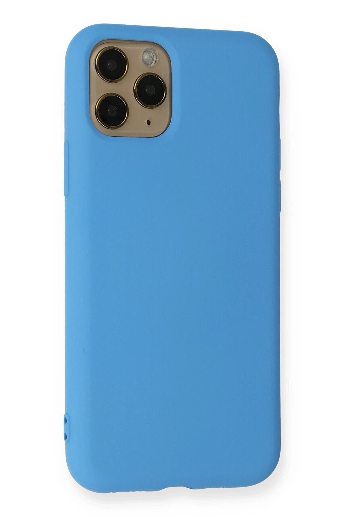 İphone 11 Pro Kılıf Nano İçi̇ Kadi̇fe Si̇li̇kon - Mavi̇ - Dropx8693-2888