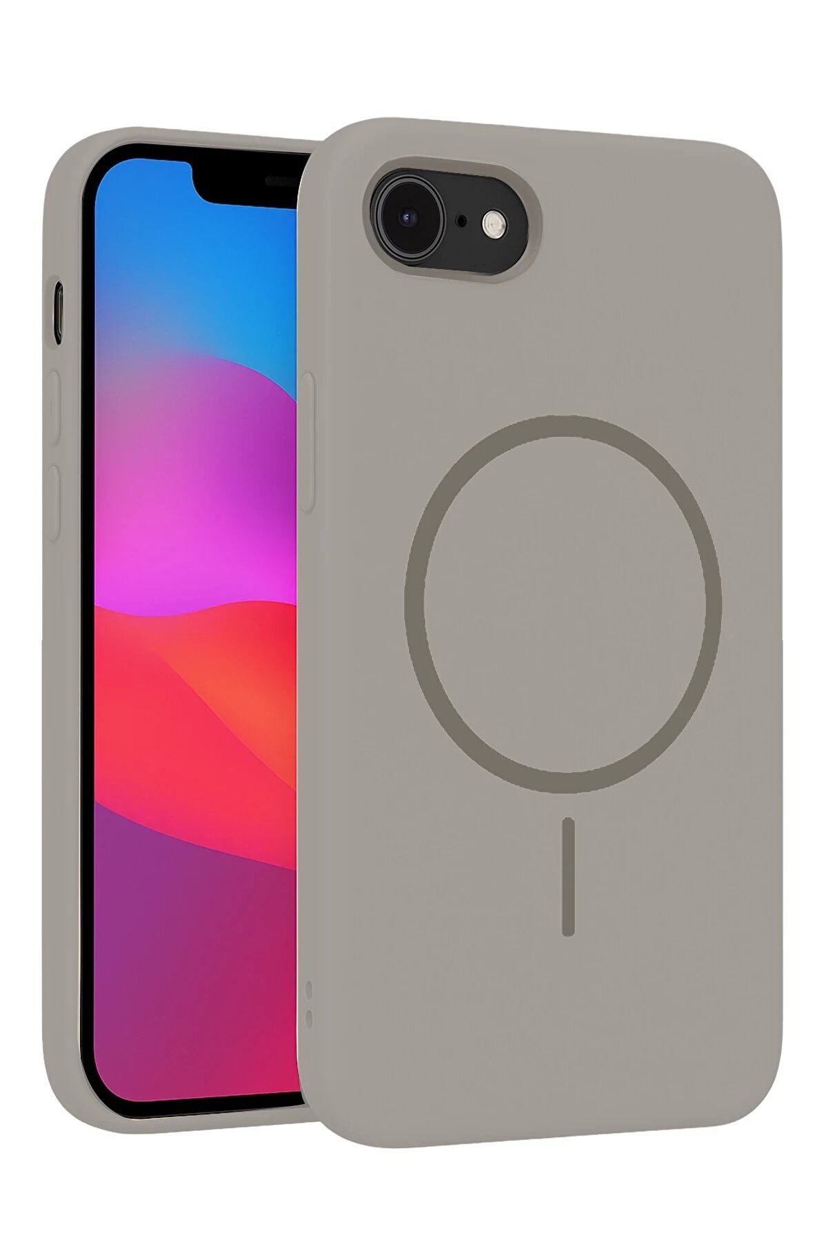 CepteToptan iPhone 16E Broş Magsafe Kapak - Titan Gri - DROPX9788-2908