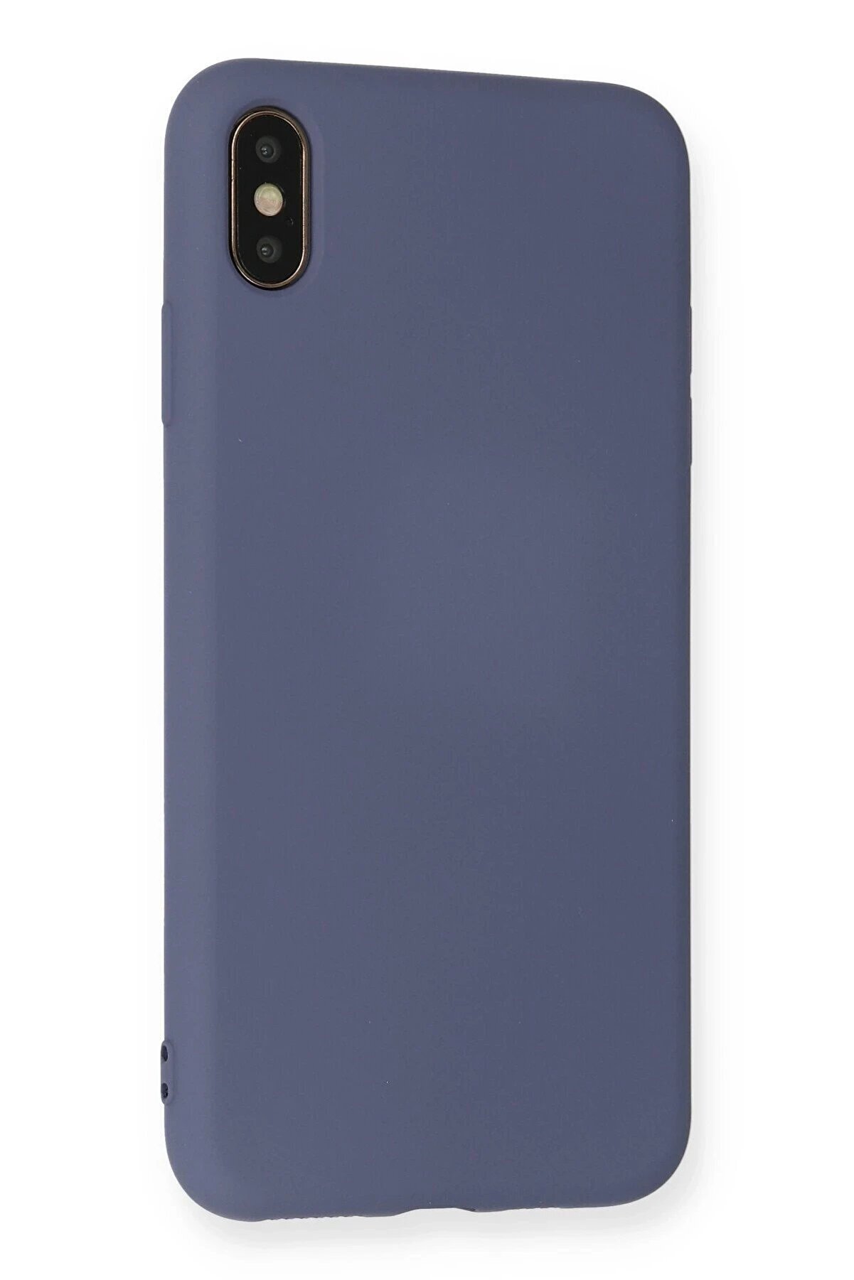 İphone Xs Max Kılıf Nano İçi̇ Kadi̇fe Si̇li̇kon - Gri̇ - Dropx8545-9559