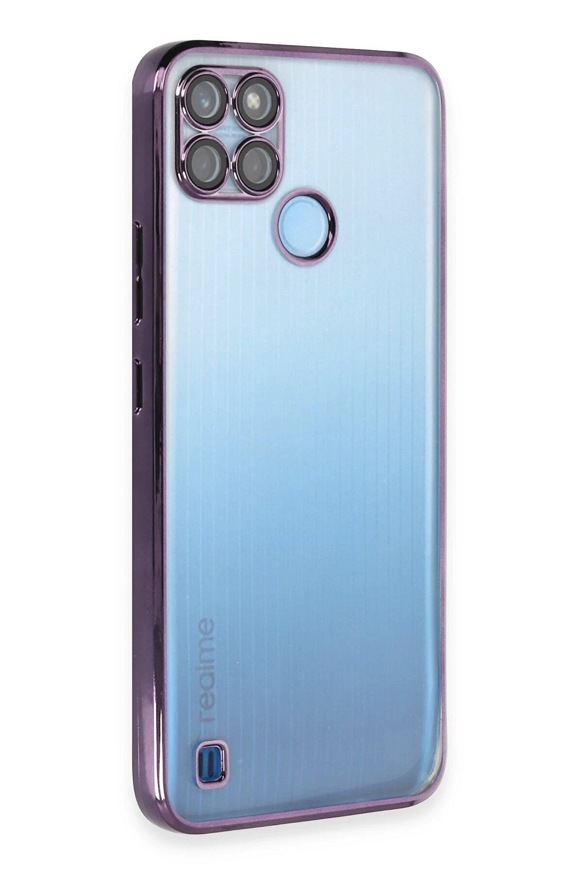 CepteToptan Realme C25Y Kılıf Lensli Silikon - Mor - DROPX8040-9381
