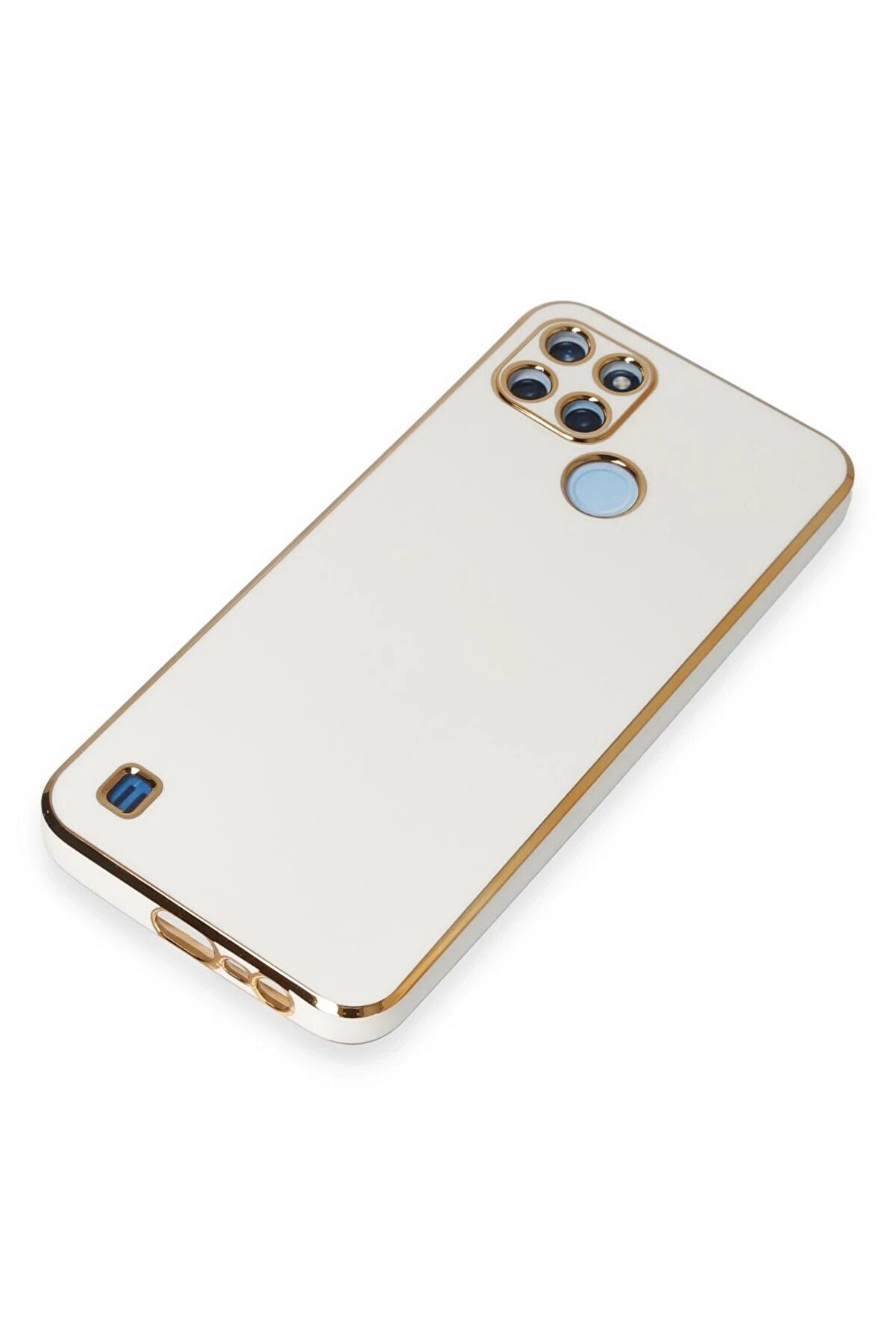 Realme C25Y Kılıf Volet Si̇li̇kon - Beyaz - Dropx8793-5133