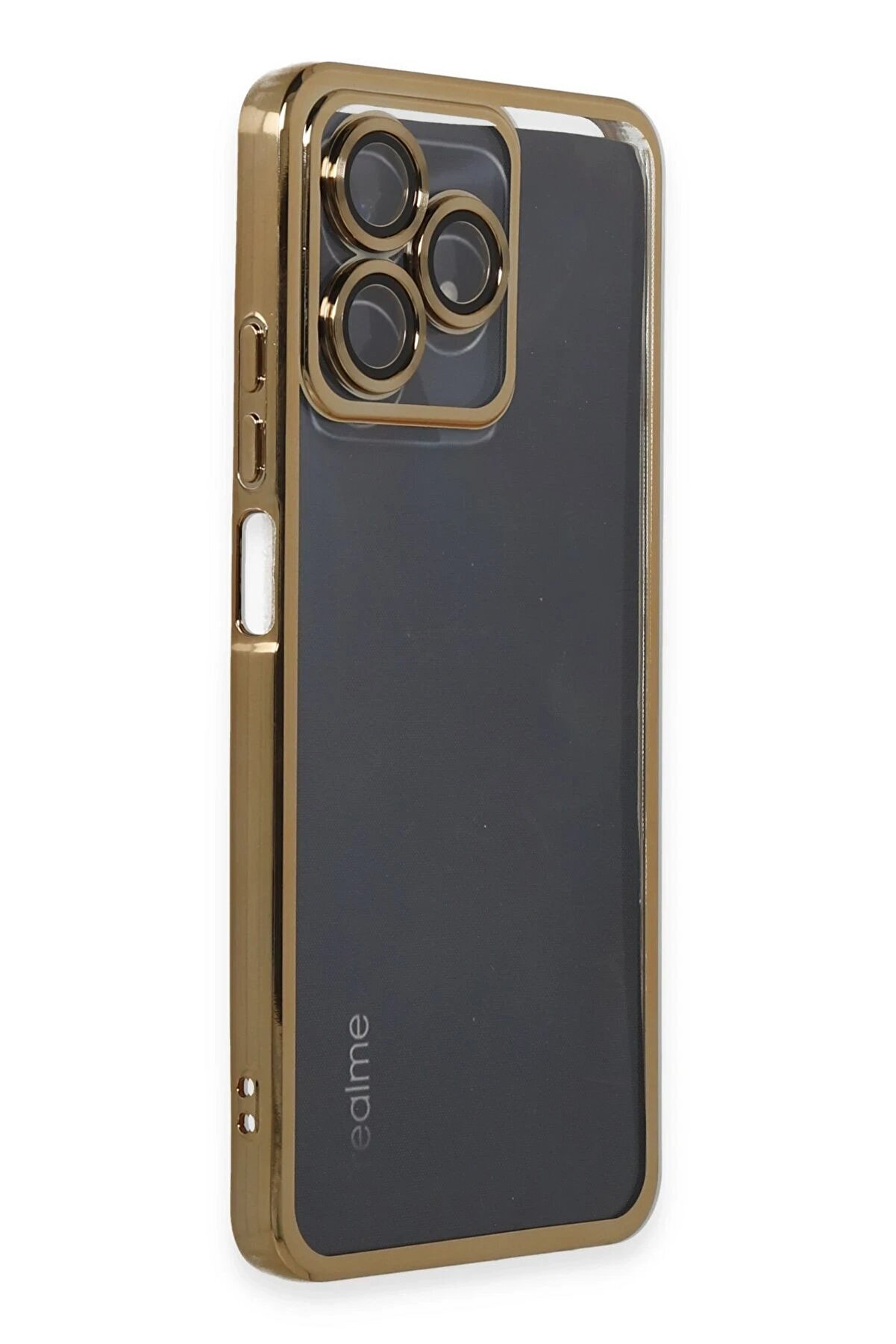 Realme C53 Kılıf Lensli̇ Si̇li̇kon - Gold - Dropx2257-2078