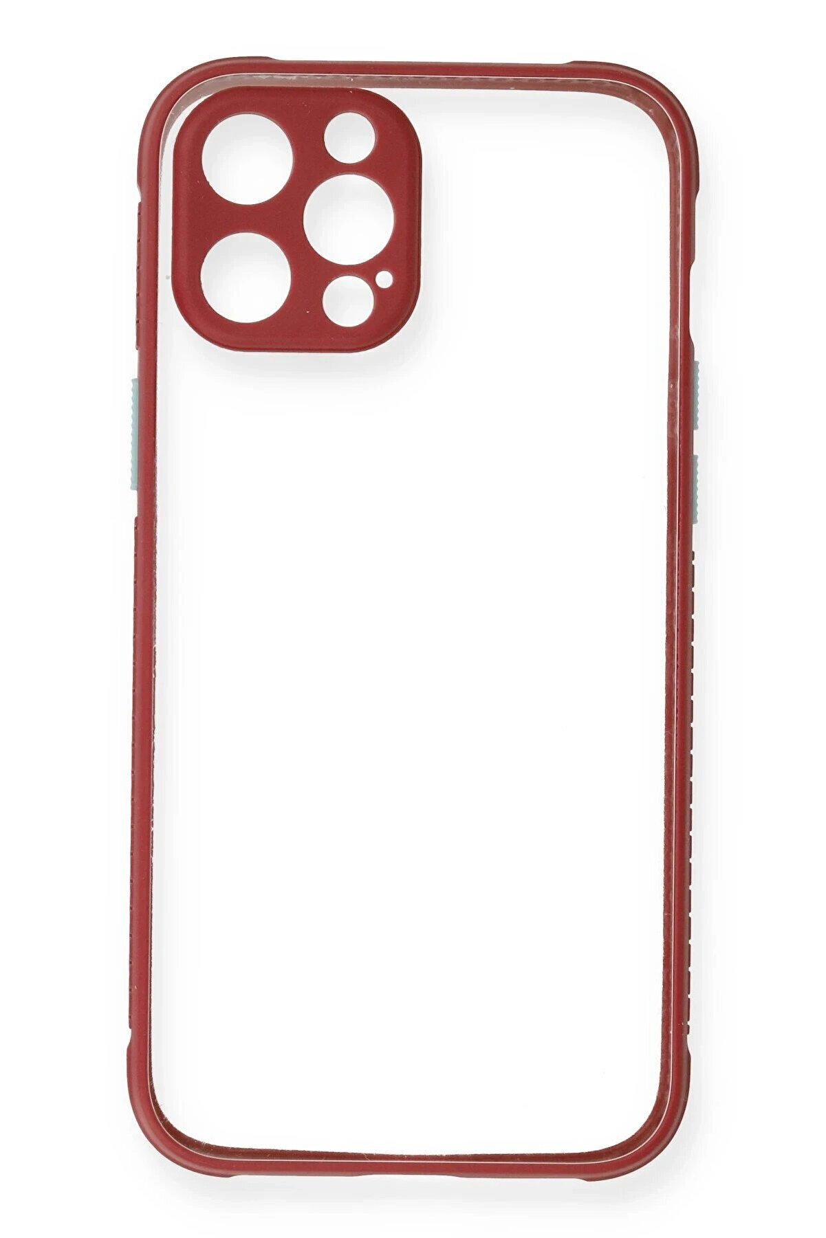 İphone 12 Pro Kılıf Mi̇ami̇ Şeffaf Si̇li̇kon - Fuşya - Dropx4353-1011