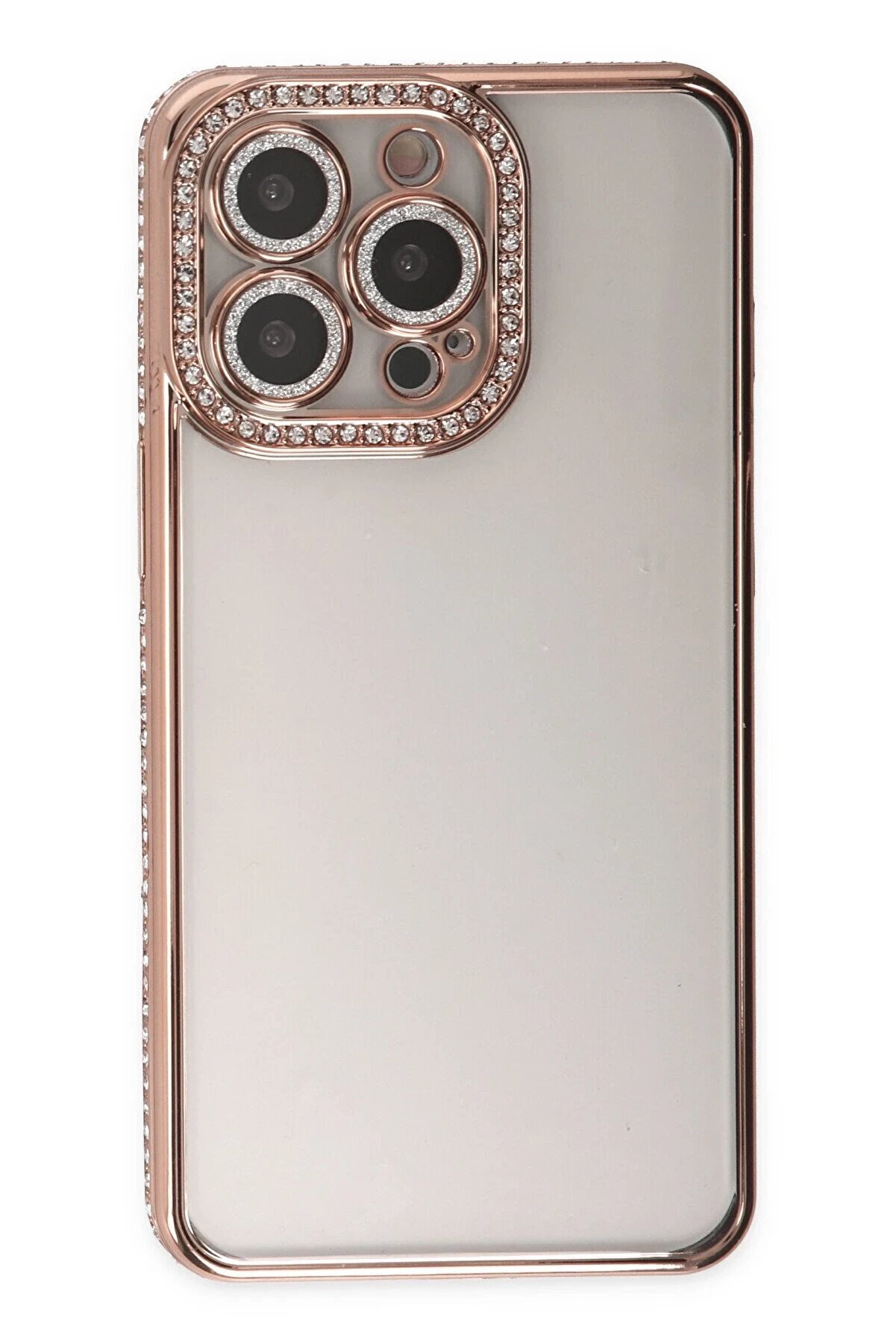 İphone 14 Pro Kılıf Joke Taşlı Si̇li̇kon - Pembe - Dropx7946-5664