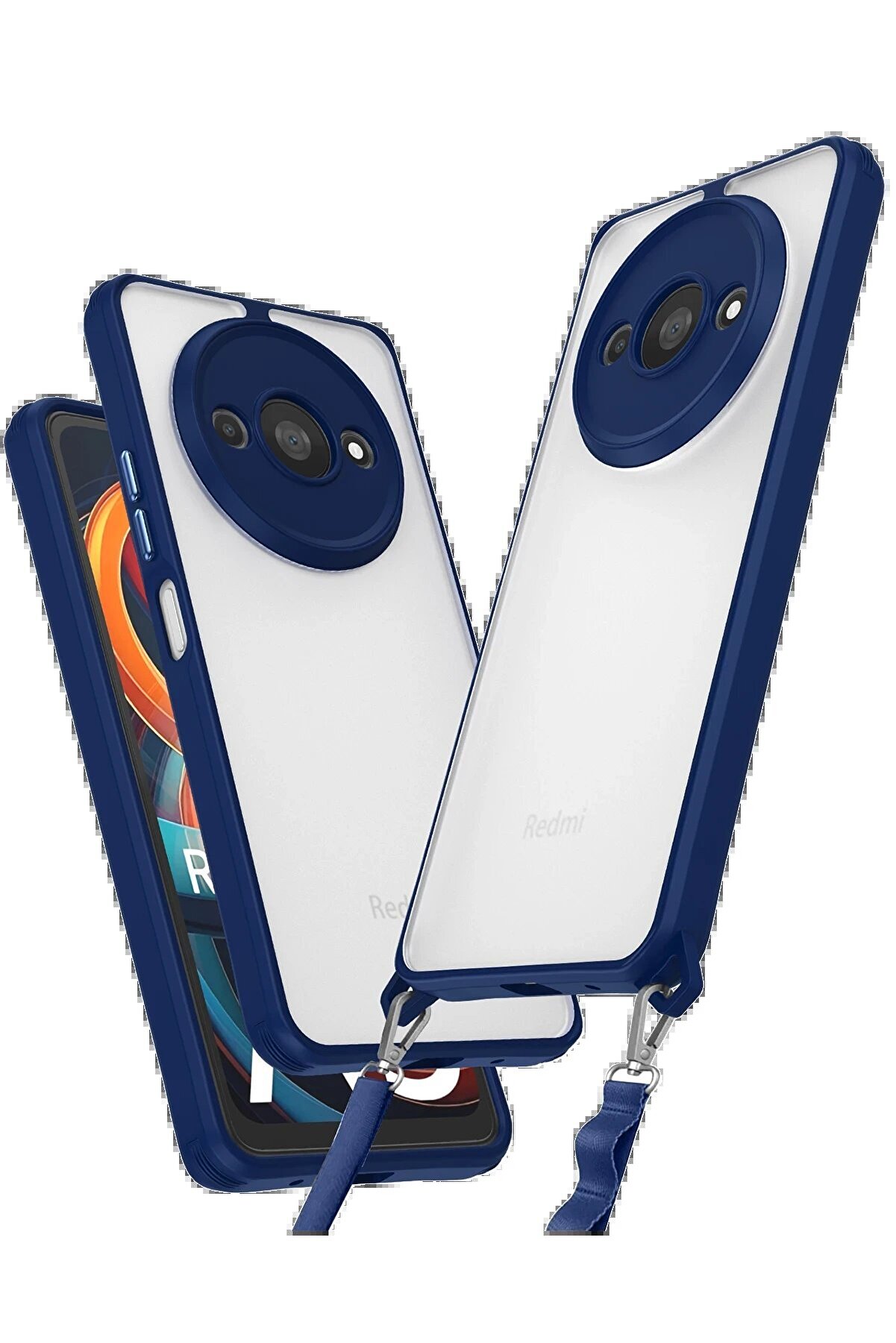 CepteToptan Xiaomi Redmi A3 4G Kılıf Penta Silikon Kılıf - Lacivert - DROPX7815-3152