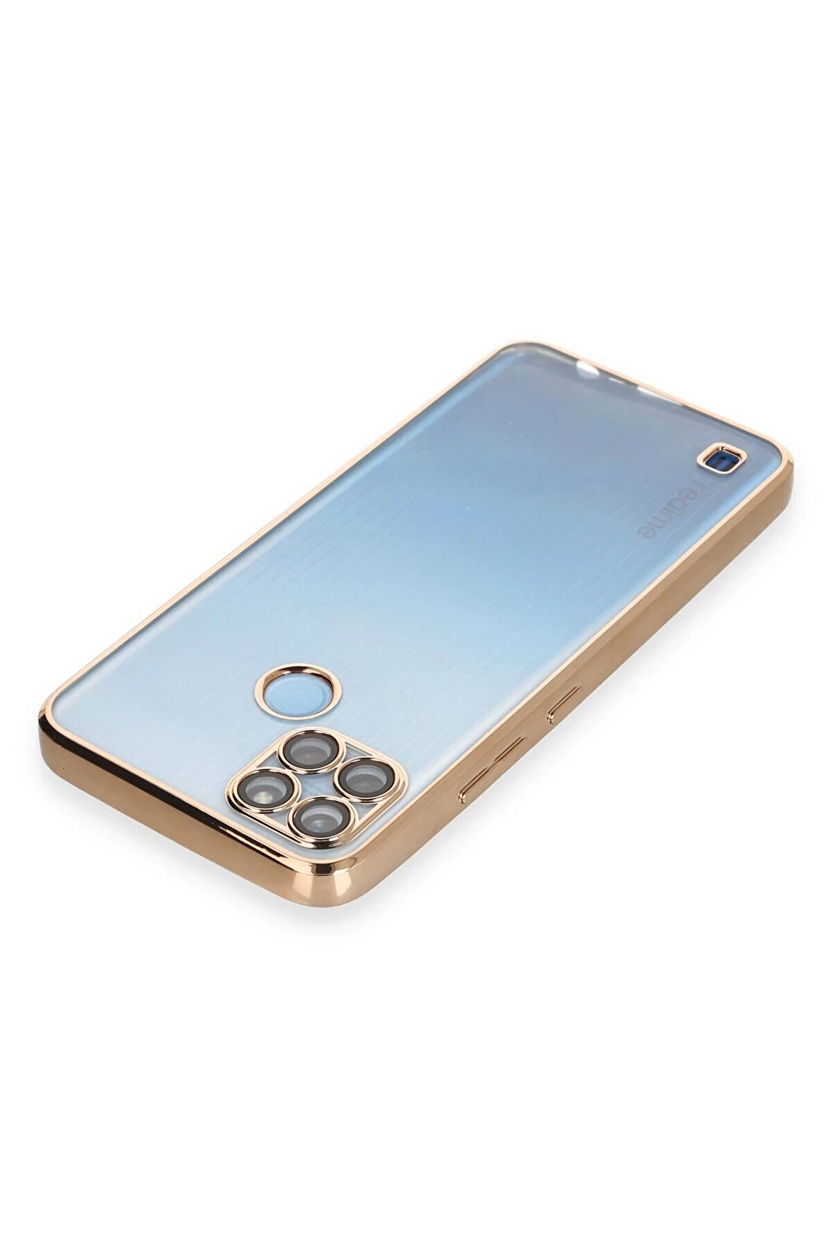 Realme C25Y Kılıf Lensli̇ Si̇li̇kon - Gold - Dropx8266-2866