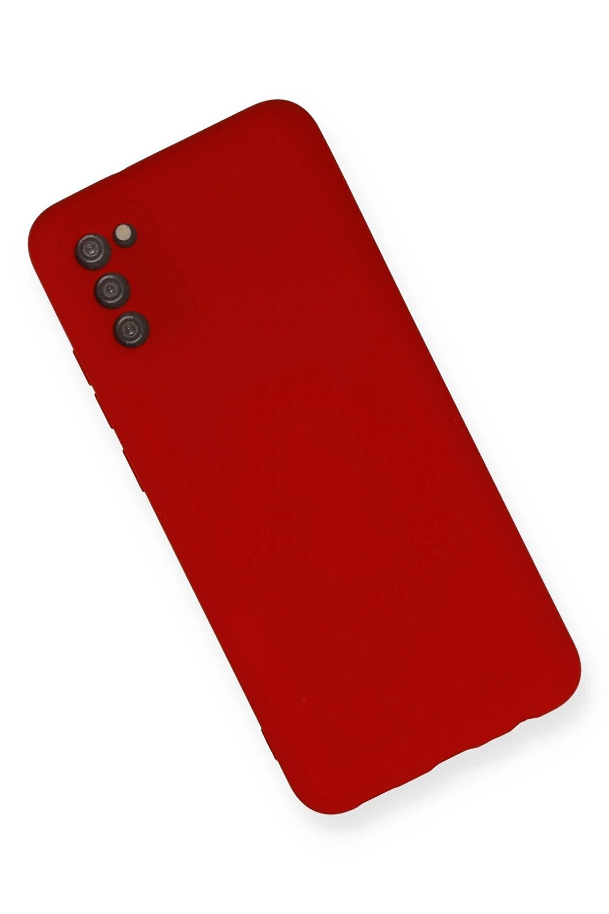 Samsung Galaxy A03S Kılıf Nano İ&ccedil;i̇ Kadi̇fe Si̇li̇kon - Kırmızı - Dropx3301-7759