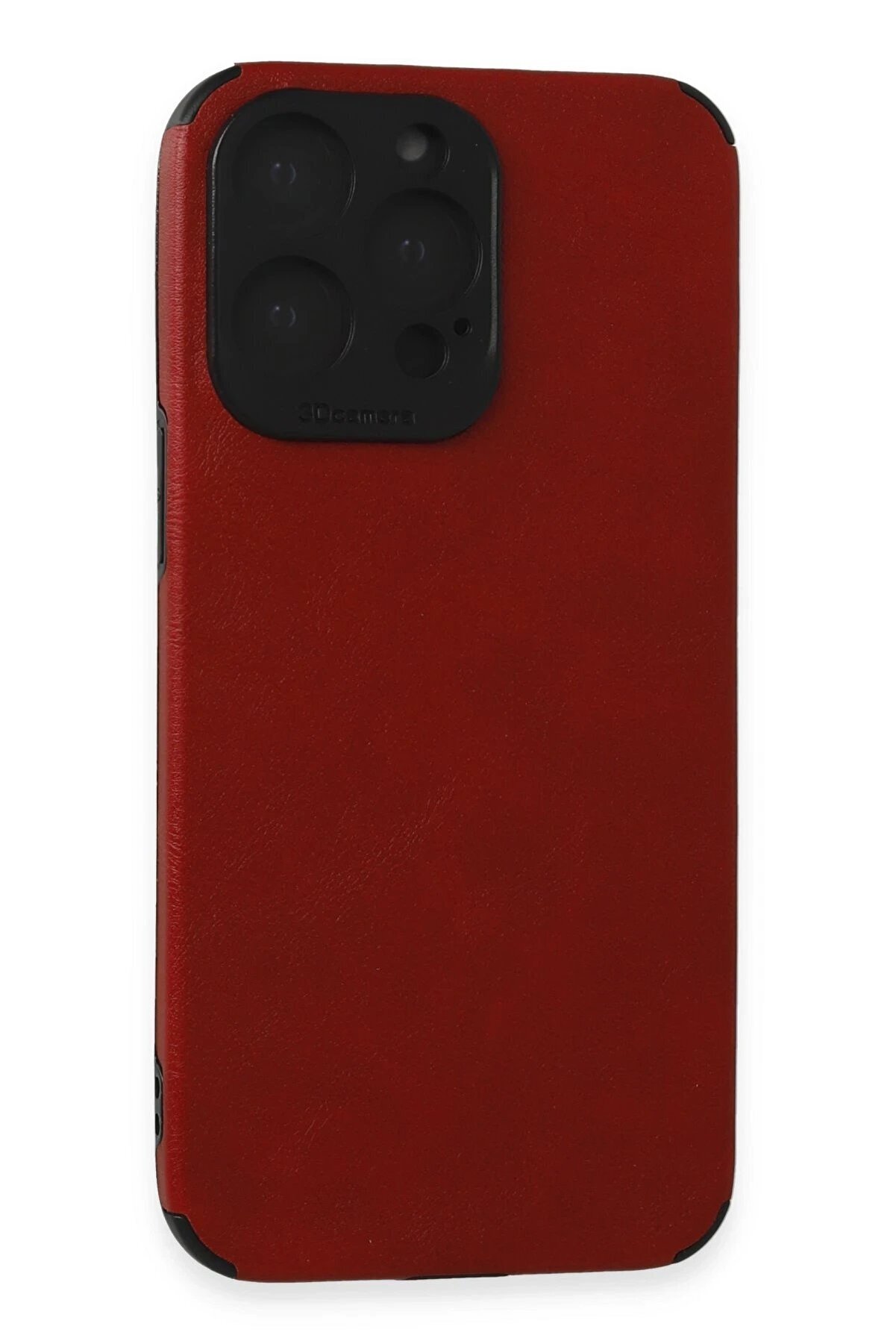 CepteToptan iPhone 15 Pro Kılıf Loop Deri Silikon - Kırmızı - DROPX9644-1068