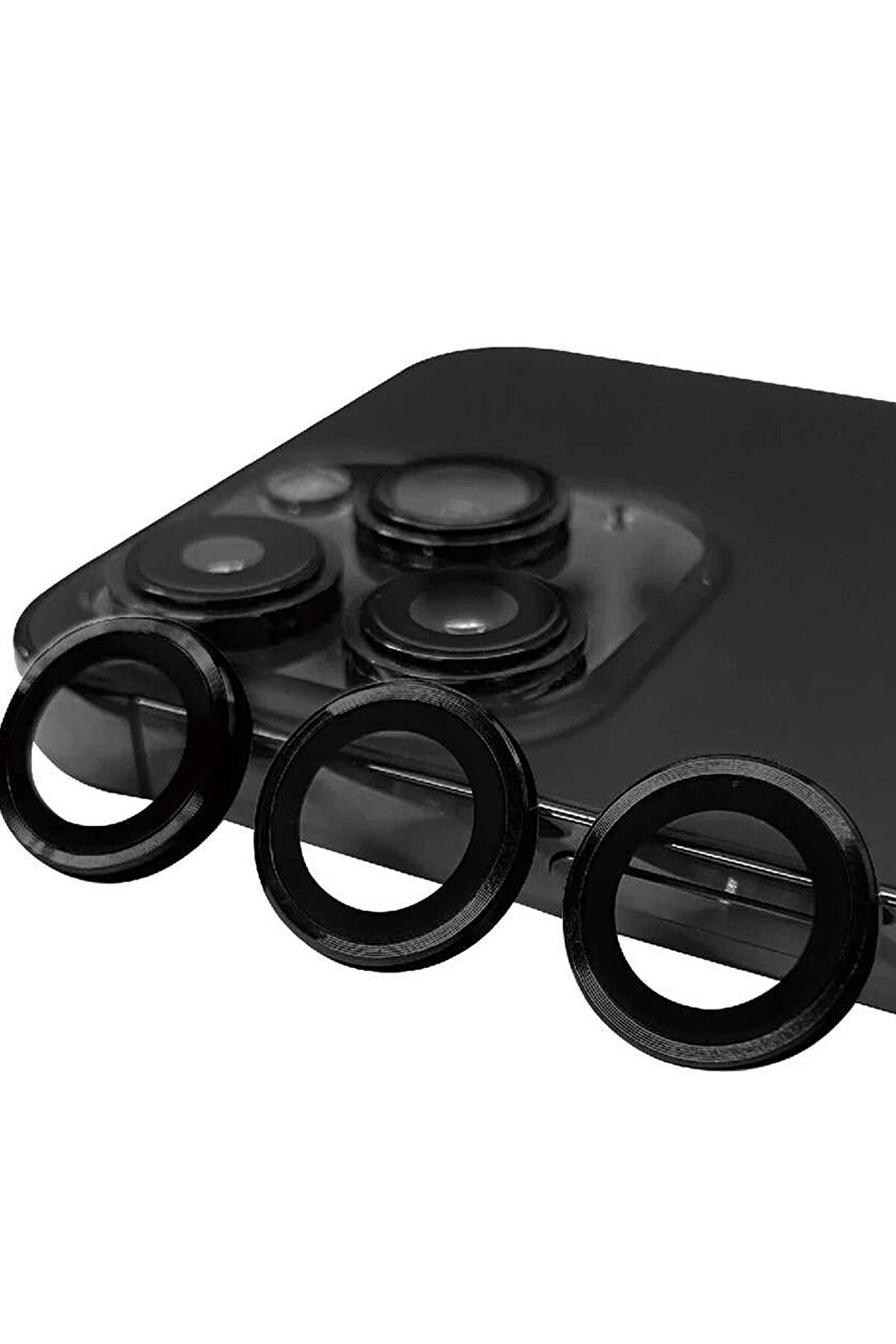 CepteToptan iPhone 15 Pro Max Raze Metal Kamera Lens - Siyah - DROPX7256-5267