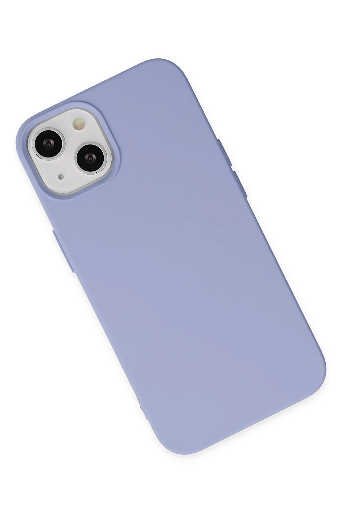 İphone 14 Plus Kılıf Nano İ&ccedil;i̇ Kadi̇fe Si̇li̇kon - Li̇la - Dropx3298-7407