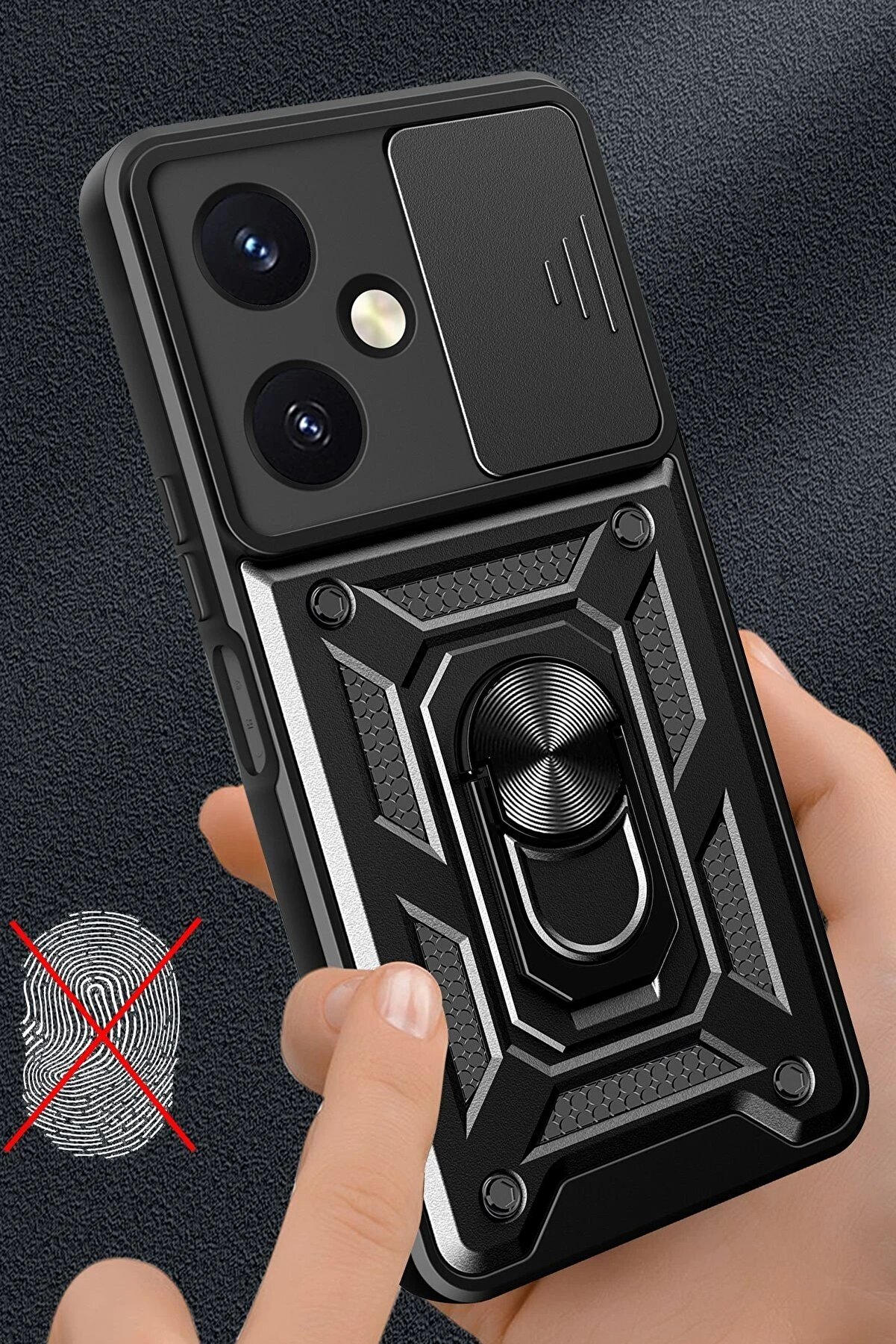 Vi̇vo Y27 Kılıf Pars Lens Yüzüklü Si̇li̇kon - Laci̇vert - Dropx1379-7262