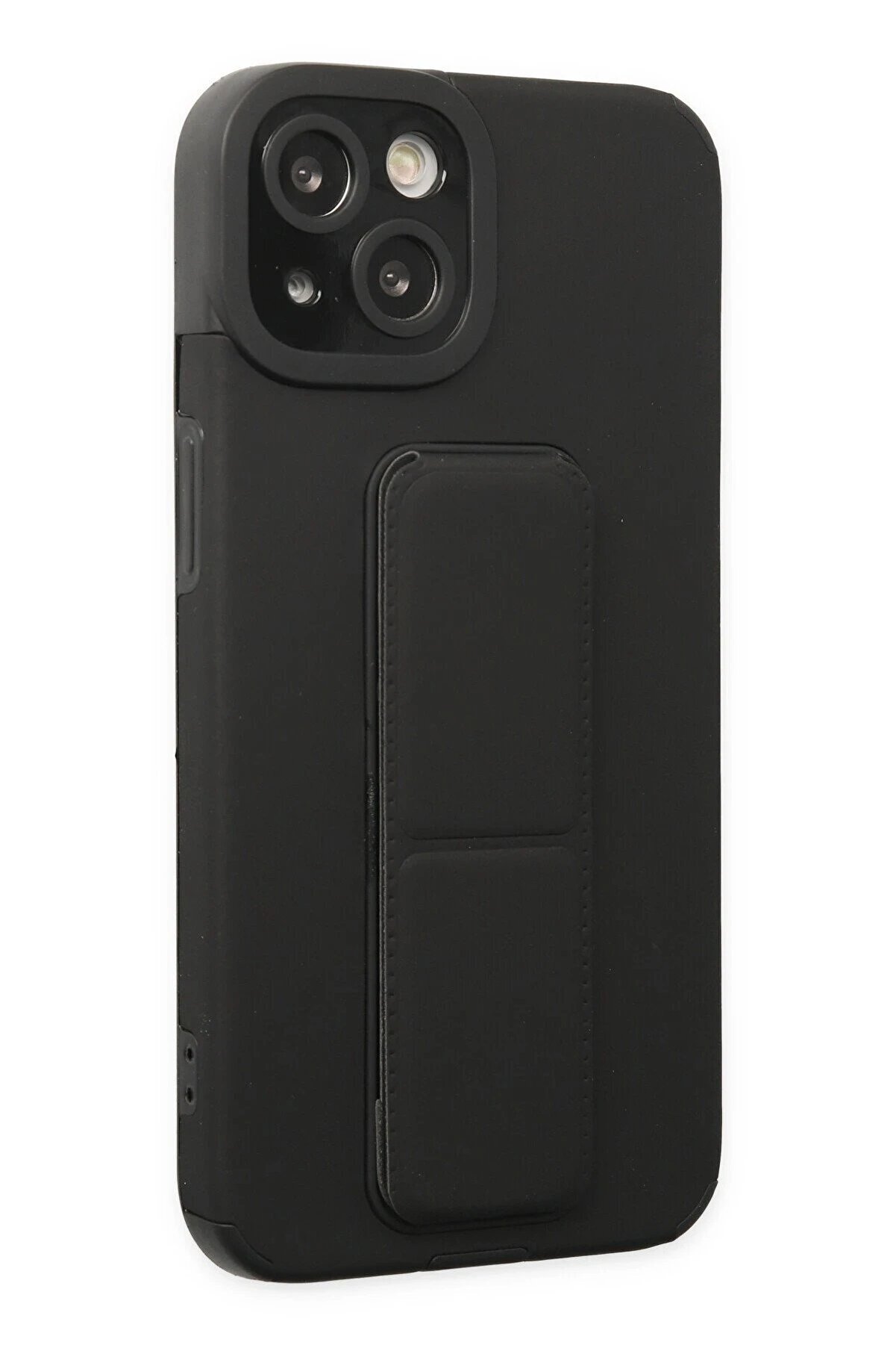 İphone 14 Plus Kılıf Mega Standlı Si̇li̇kon - Si̇yah - Dropx8518-8218
