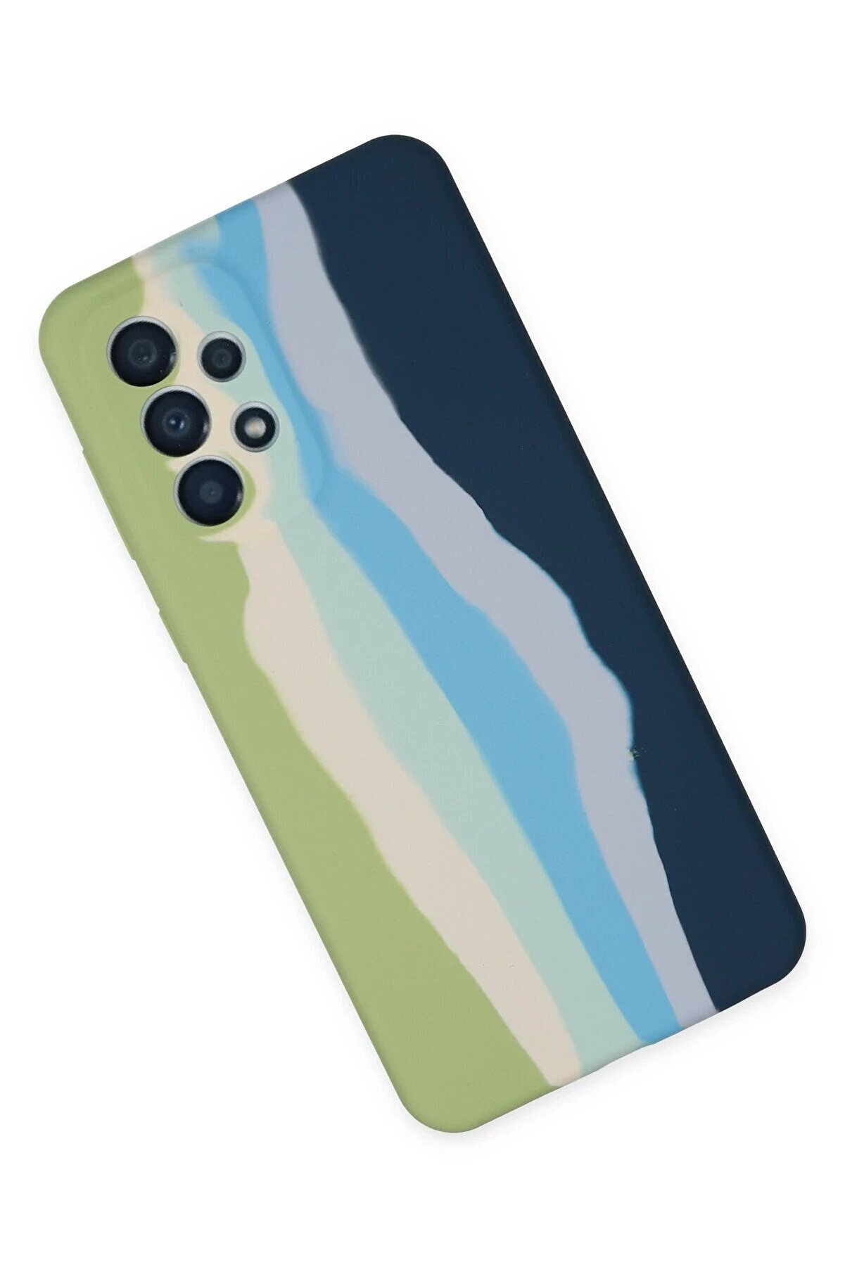 Samsung Galaxy A53 5G Kılıf Ebruli̇ Lansman Si̇li̇kon - Yeşi̇l-Koyu Yeşi̇l - Dropx7571-6974