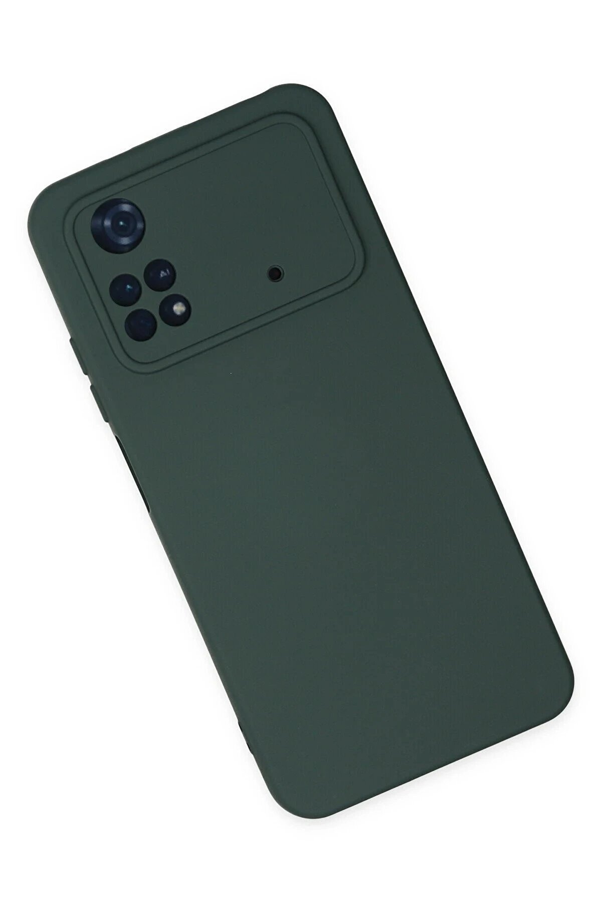 Xi̇aomi̇ Poco M4 Pro 4G Kılıf Nano İ&ccedil;i̇ Kadi̇fe Si̇li̇kon - Koyu Yeşi̇l - Dropx3231-5057